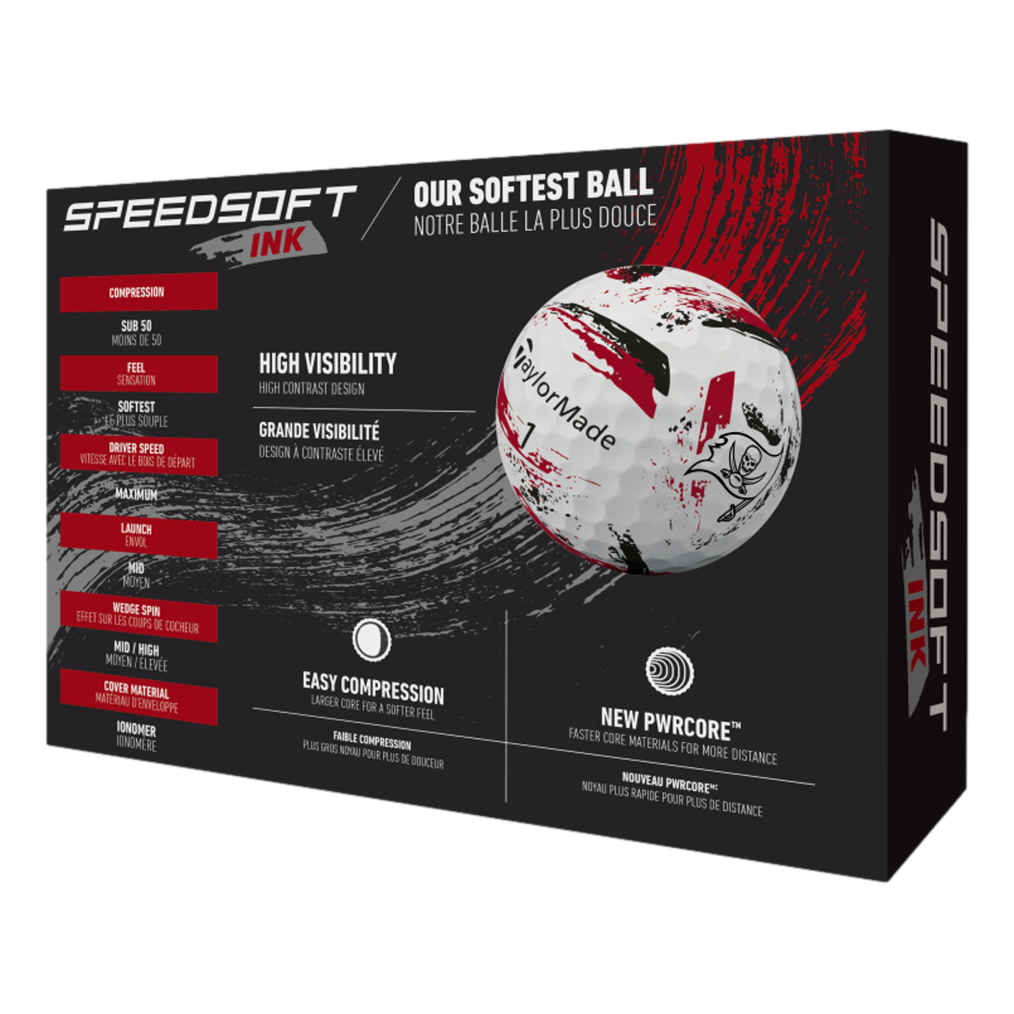 SpeedSoft INK NFL Bucs Golf Balls