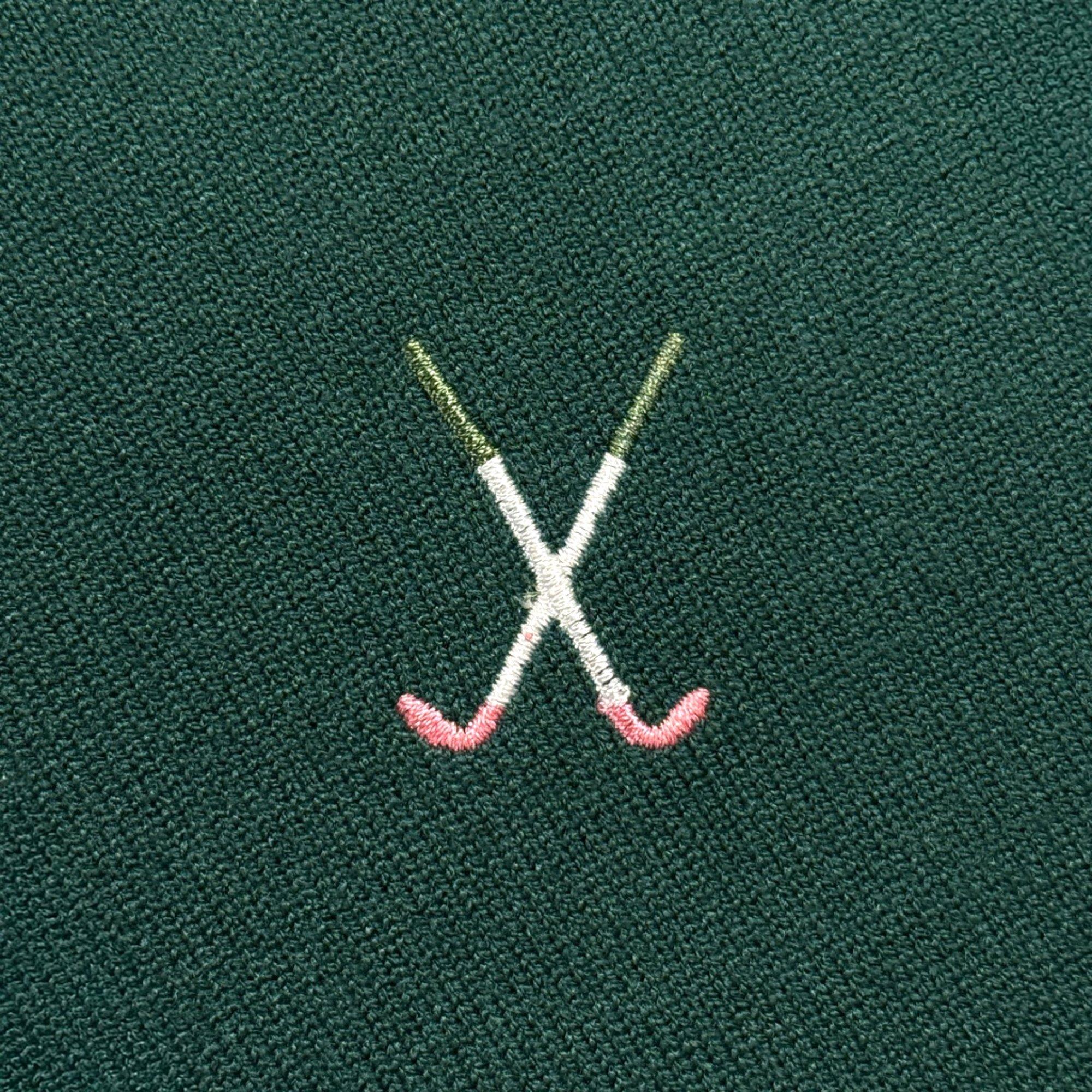 Clubs Embroidered Women's Short Sleeve Golf Sweater