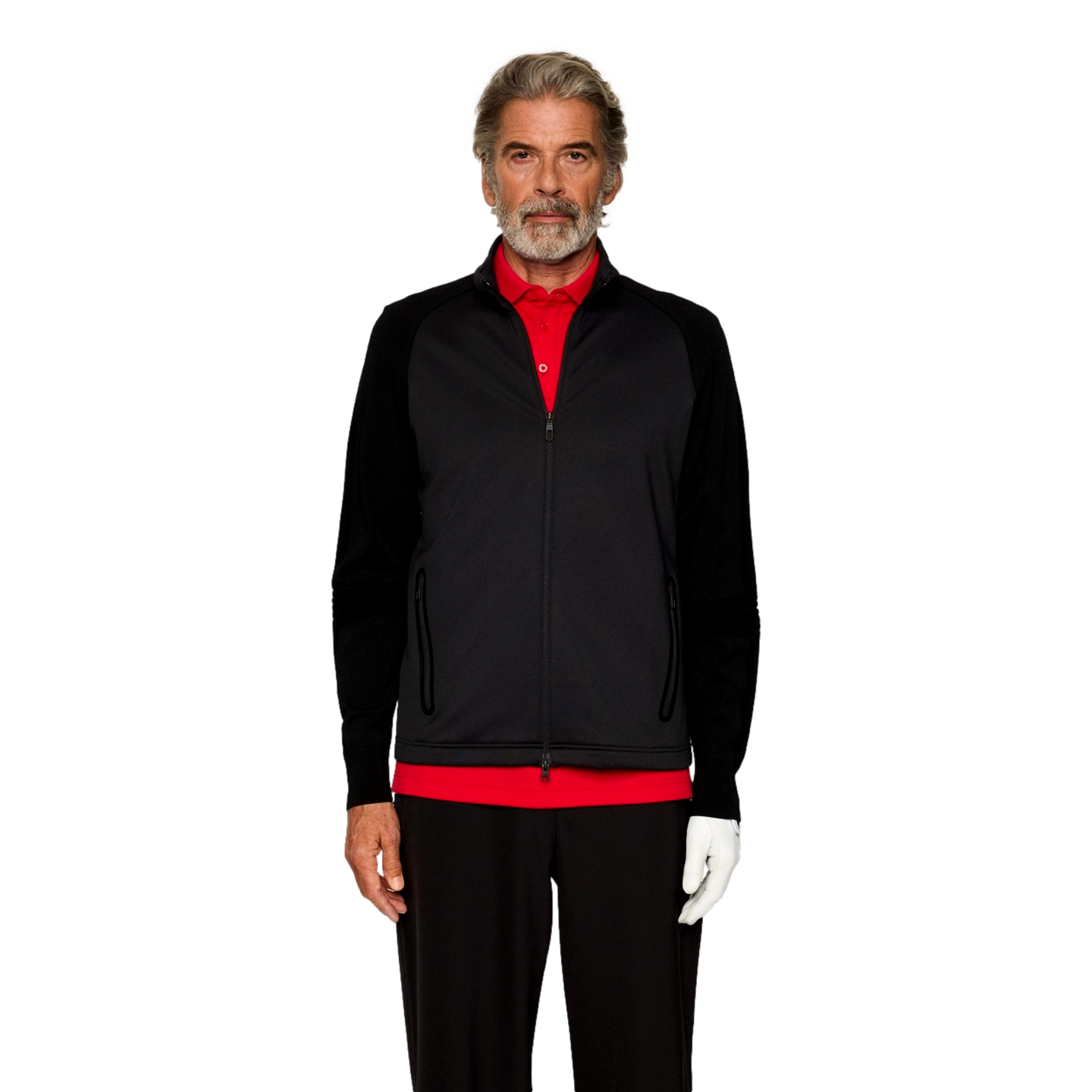Devin Hybrid Knit Full Zip Men's Golf Sweater