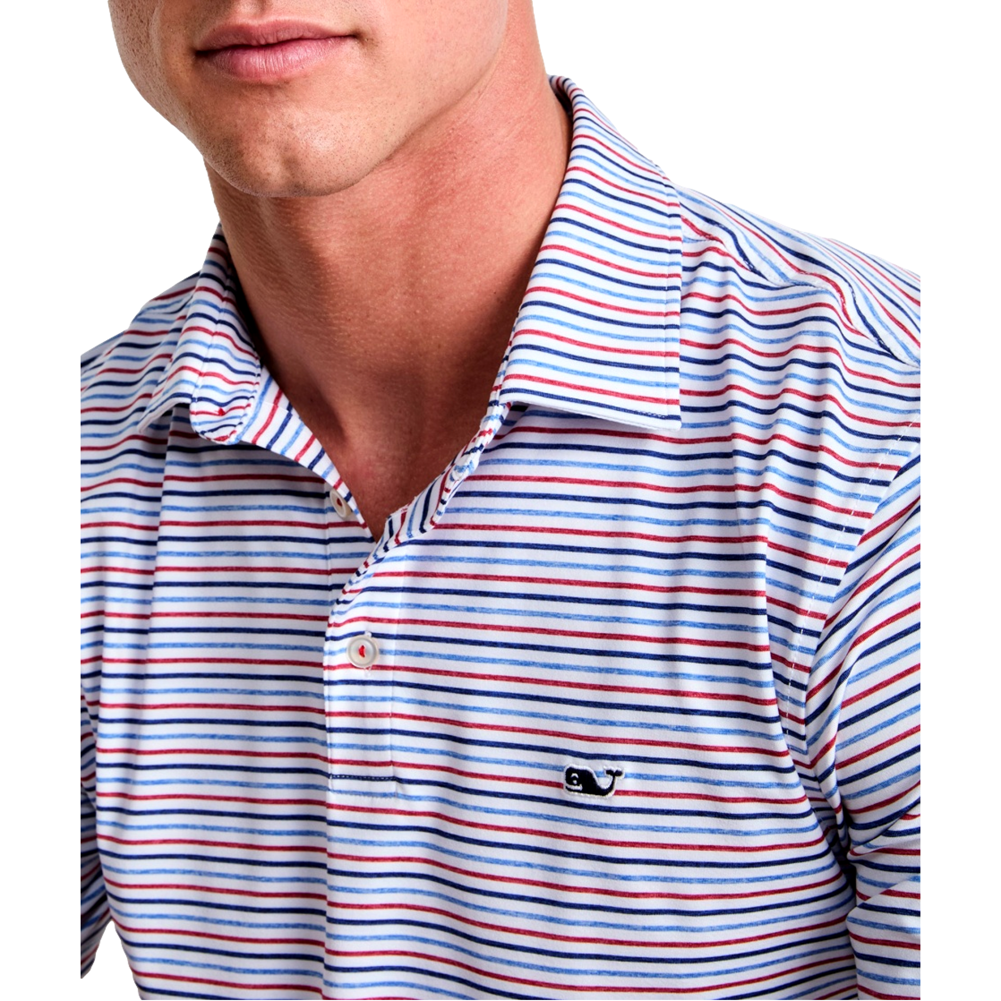 Multi-Bradley Stripe Sankaty Men's Short Sleeve Golf Polo Shirt