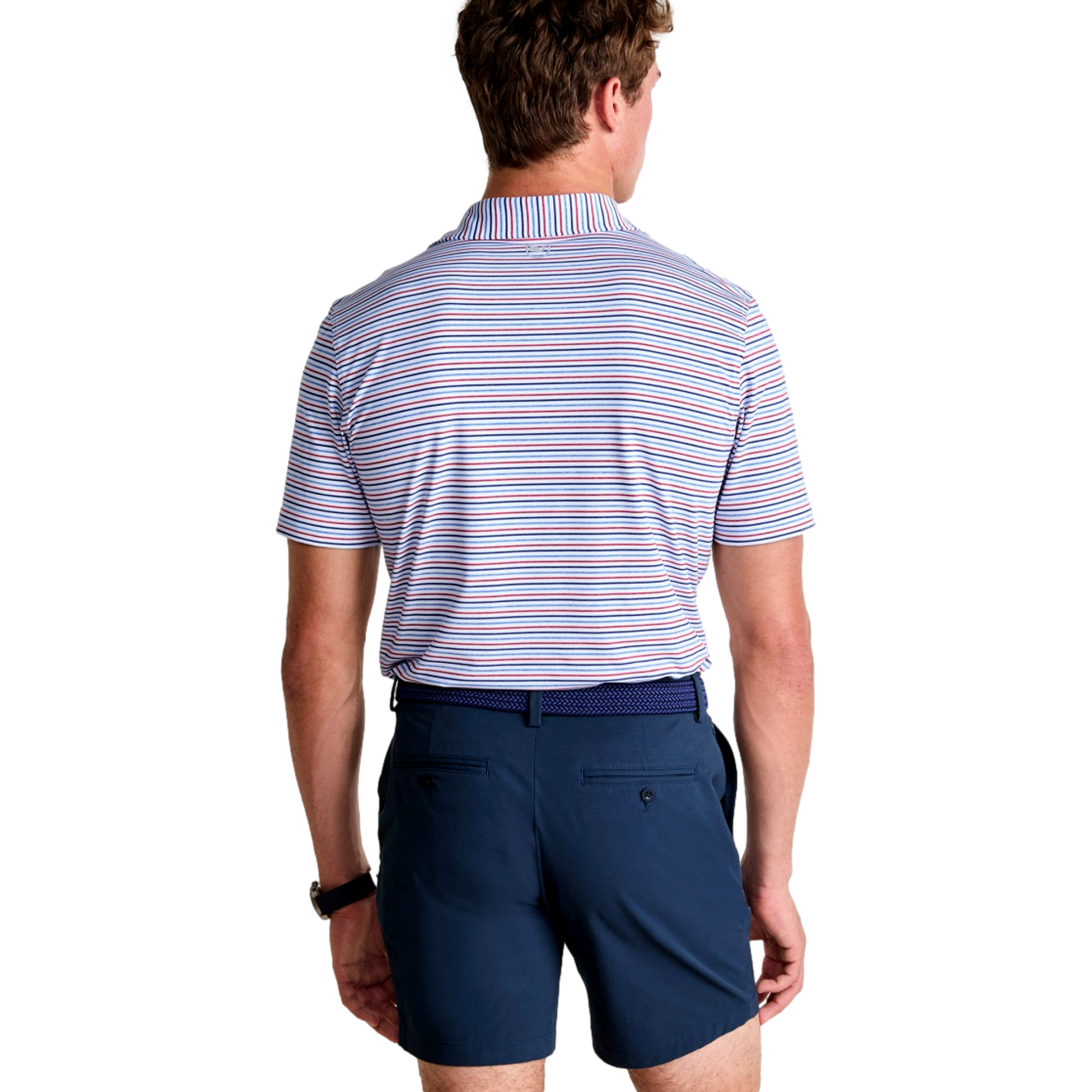 Multi-Bradley Stripe Sankaty Men's Short Sleeve Golf Polo Shirt