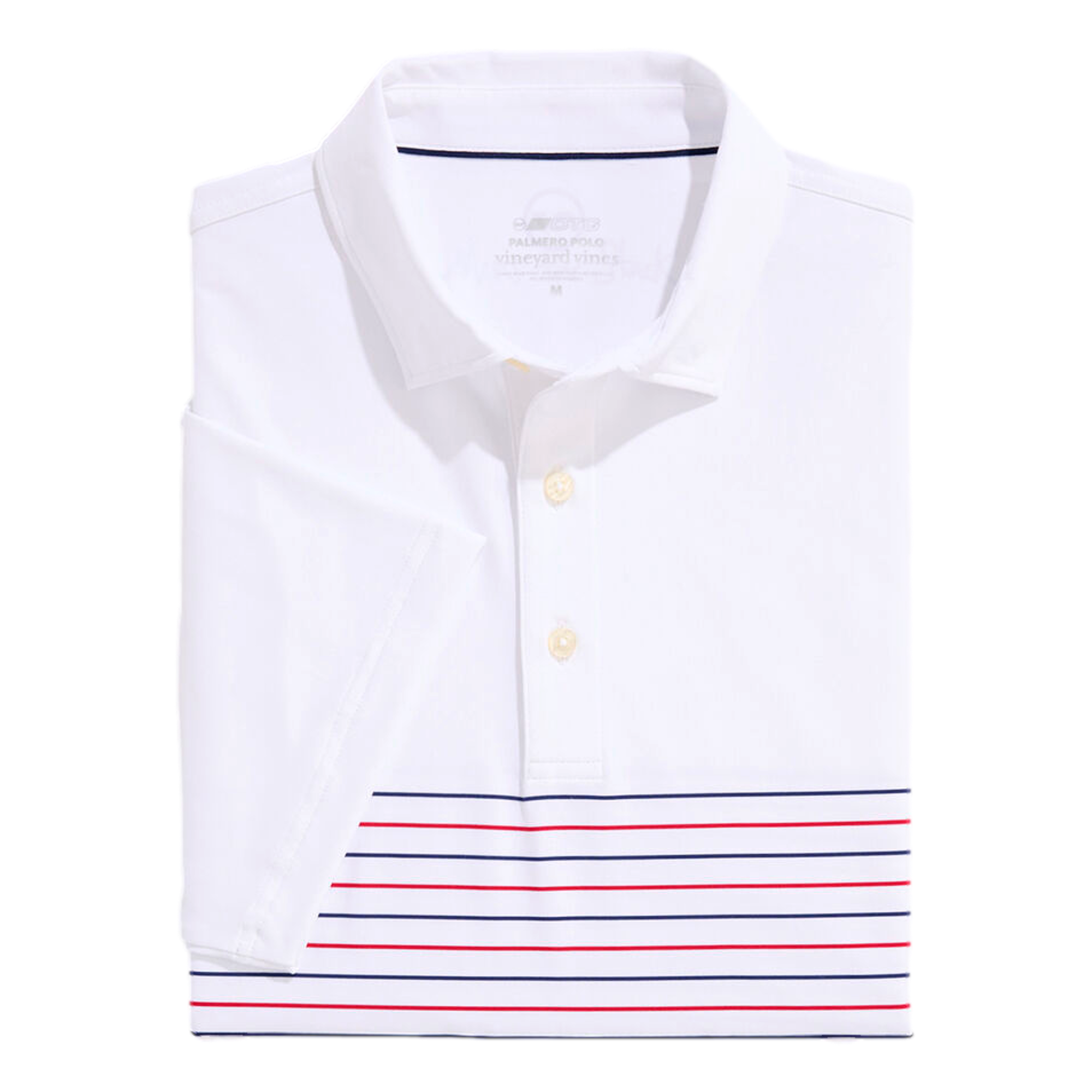 Palmero Chest Stripe Men's Short Sleeve Golf Polo Shirt