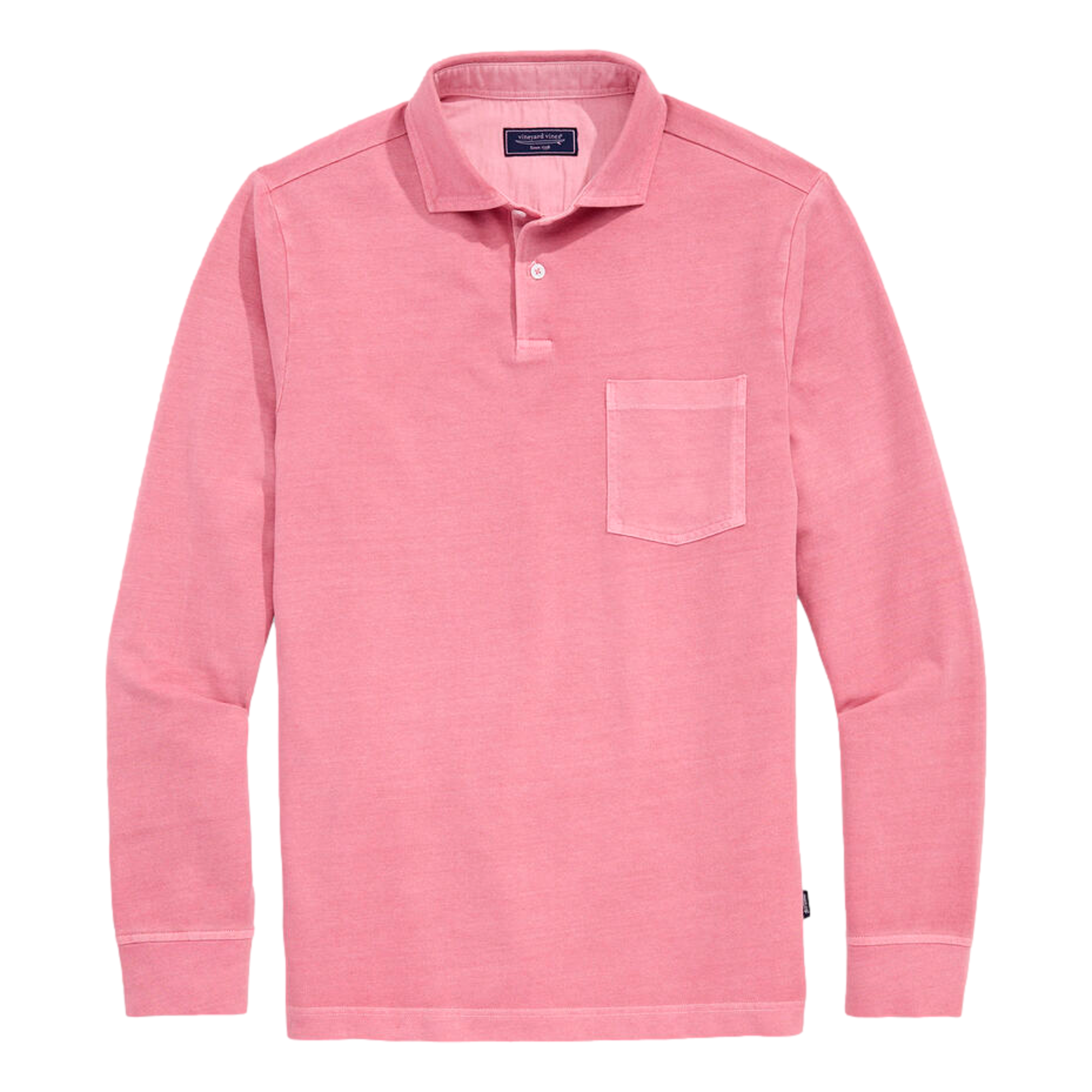 Lived-In Pique Men's Long Sleeve Golf Polo Shirt