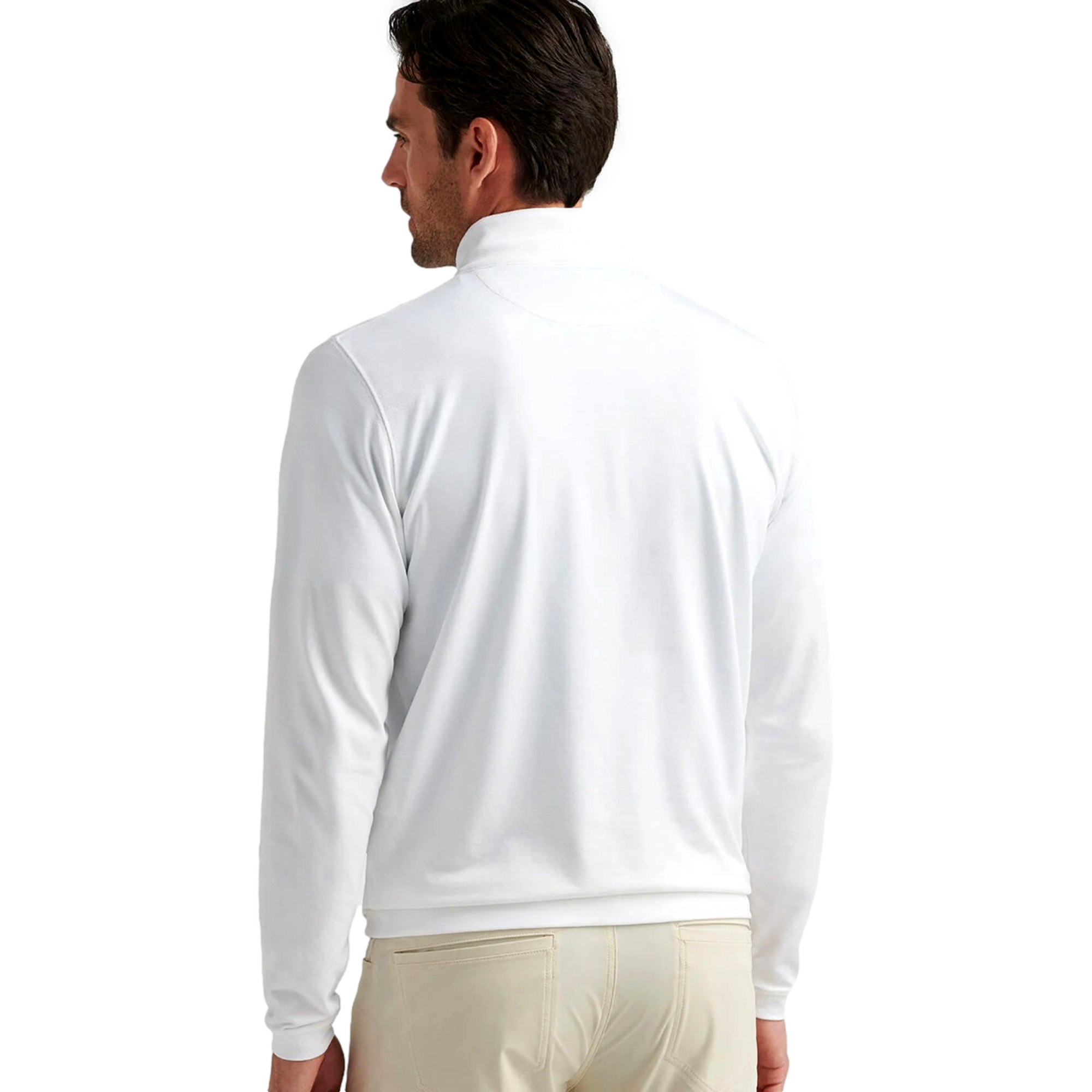 Albatross Cotton-Blend Piqu&eacute; Men's Golf Quarter Zip