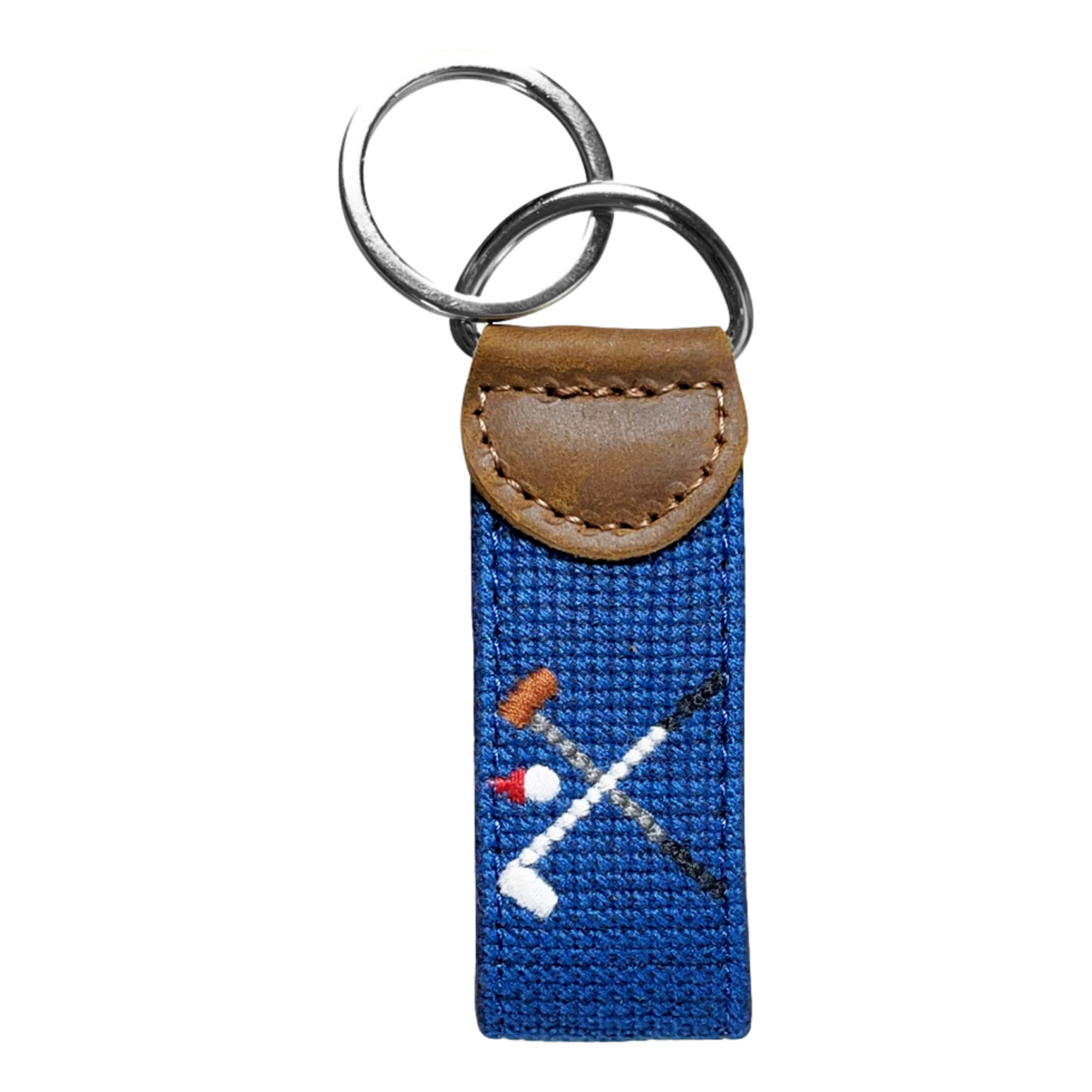 Crossed Golf Clubs Key Fob