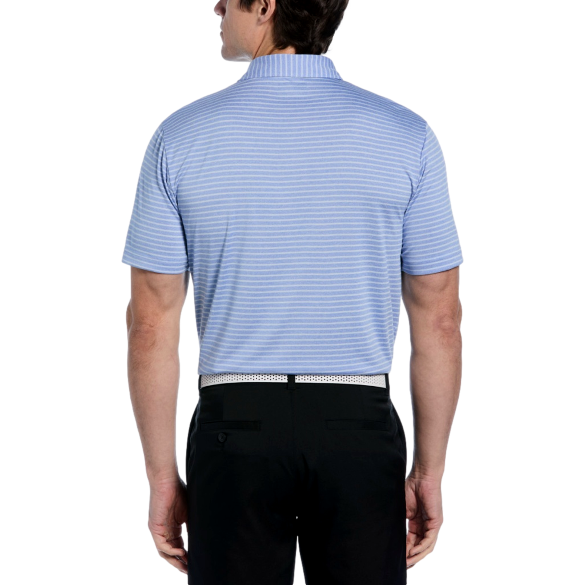 Heather Feeder Striped Men's Golf Polo Shirt