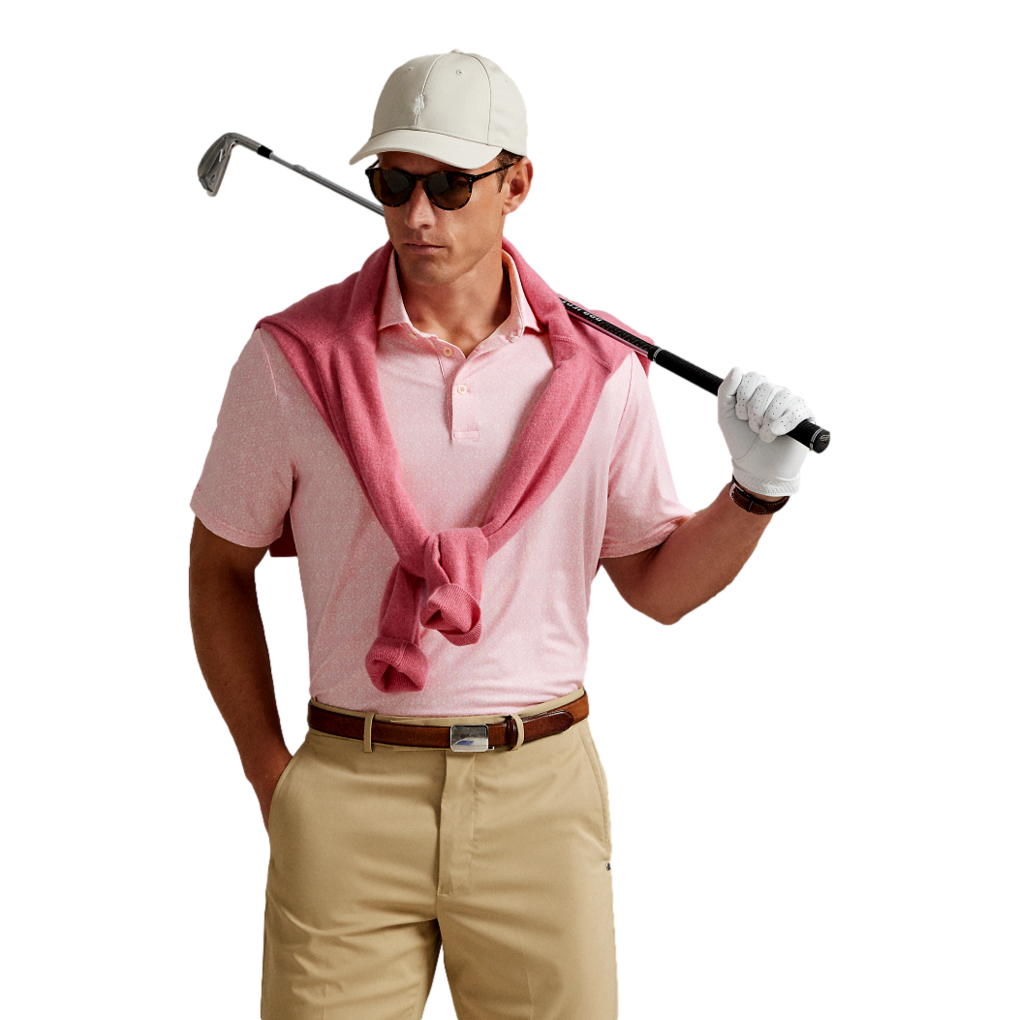Airflow Printed Men's Short Sleeve Golf Polo Shirt