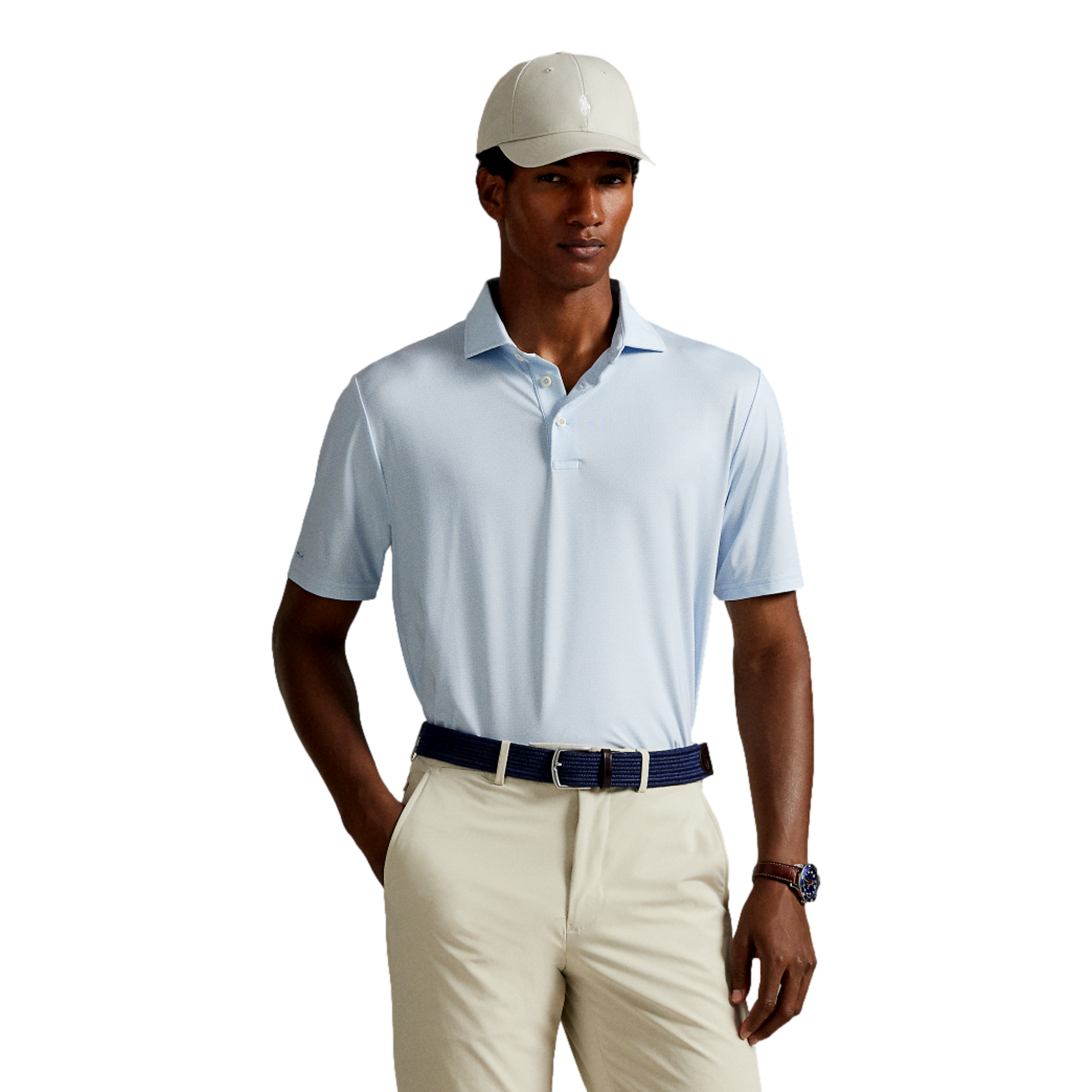 Airflow Printed Men's Short Sleeve Golf Polo Shirt