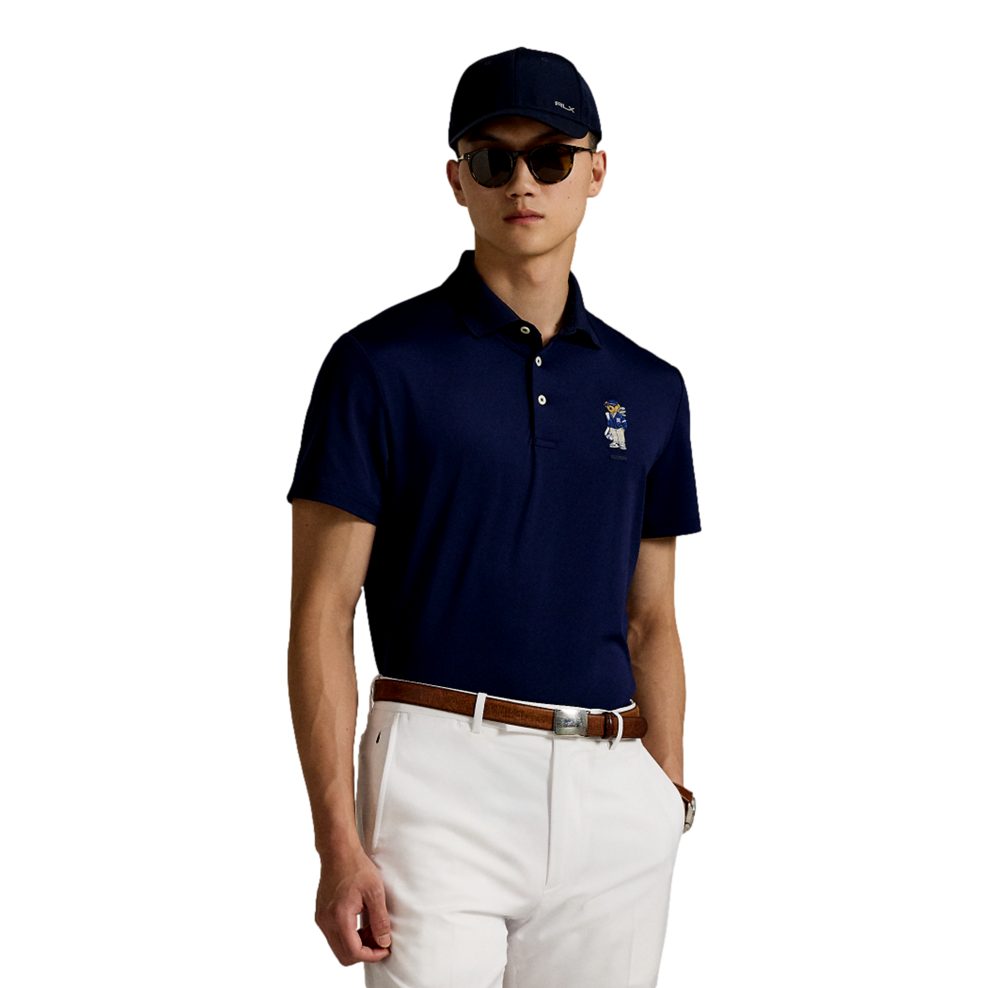 Airtech Pique Novelty Bear Men's Short Sleeve Golf Polo Shirt