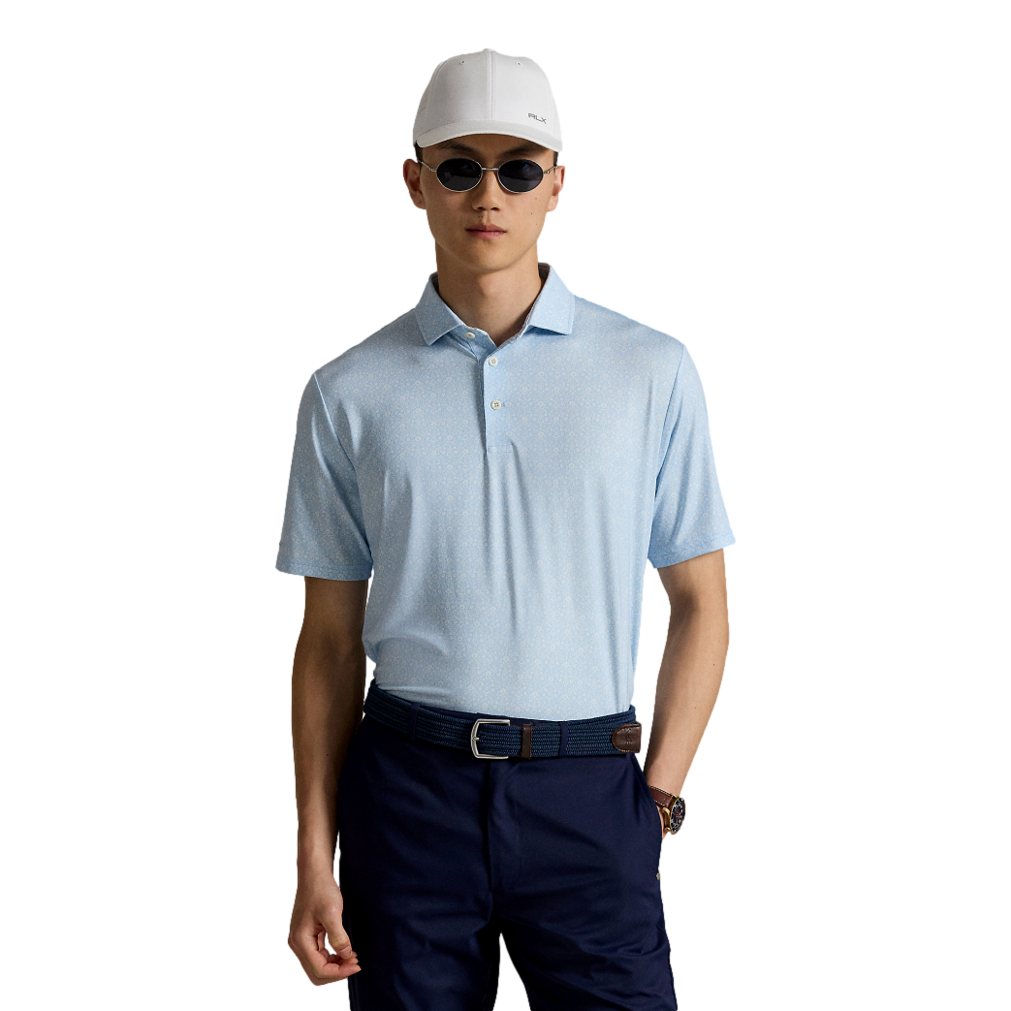 Airflow Printed Men's Short Sleeve Golf Polo Shirt
