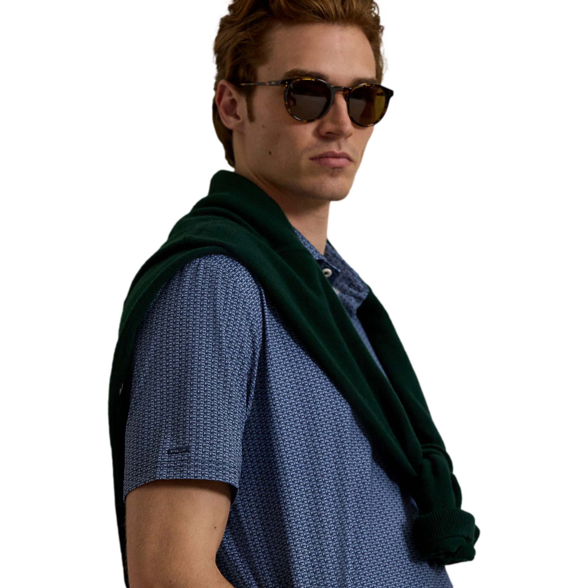 Airflow Printed Men's Short Sleeve Golf Polo Shirt