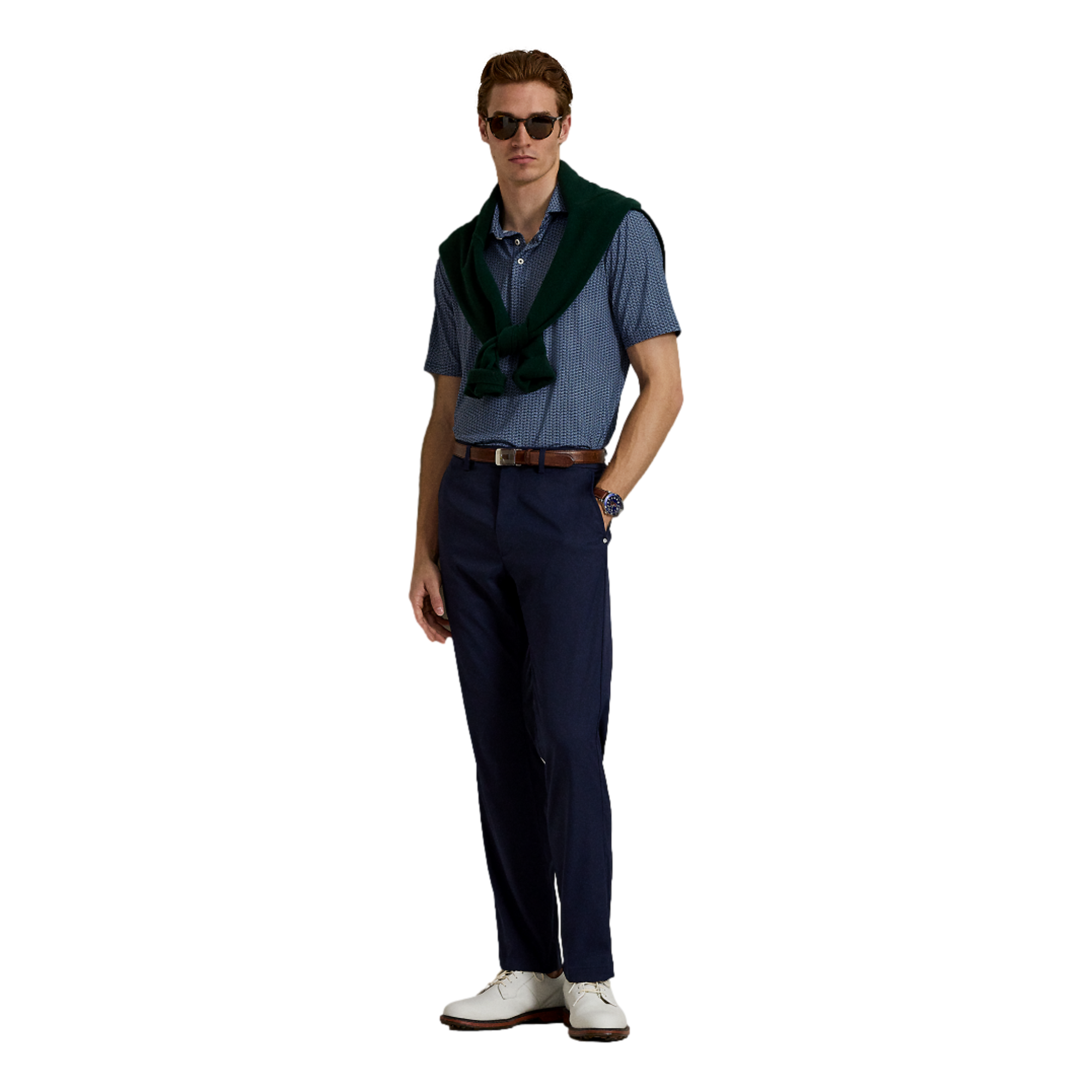 Airflow Printed Men's Short Sleeve Golf Polo Shirt