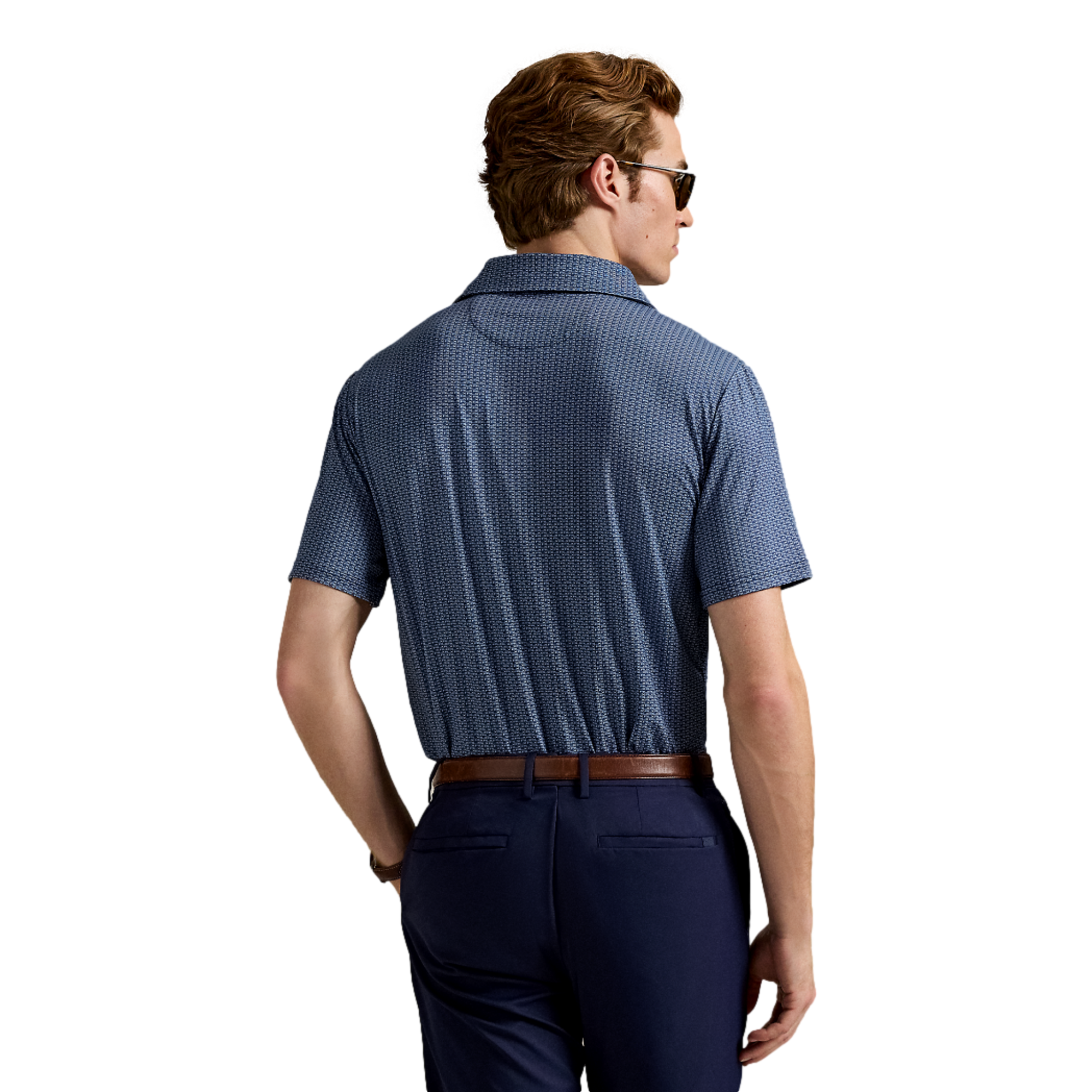 Airflow Printed Men's Short Sleeve Golf Polo Shirt