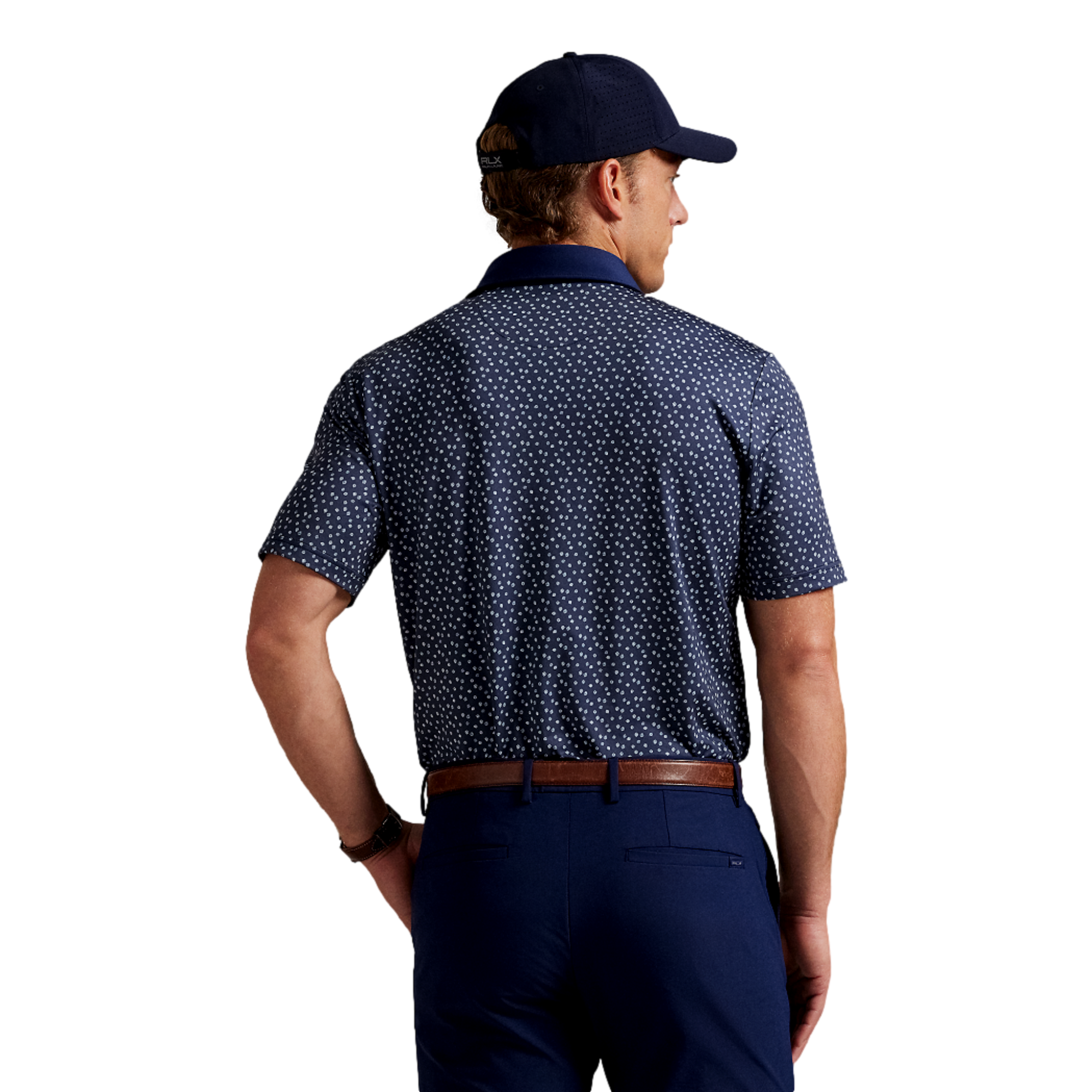 Airflow Printed Men's Short Sleeve Golf Polo Shirt