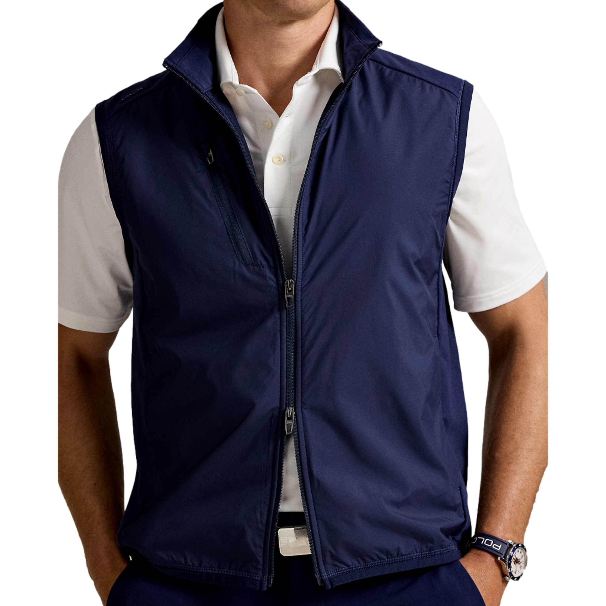 Terry Tech Men's Mockneck Full Zip Golf Vest