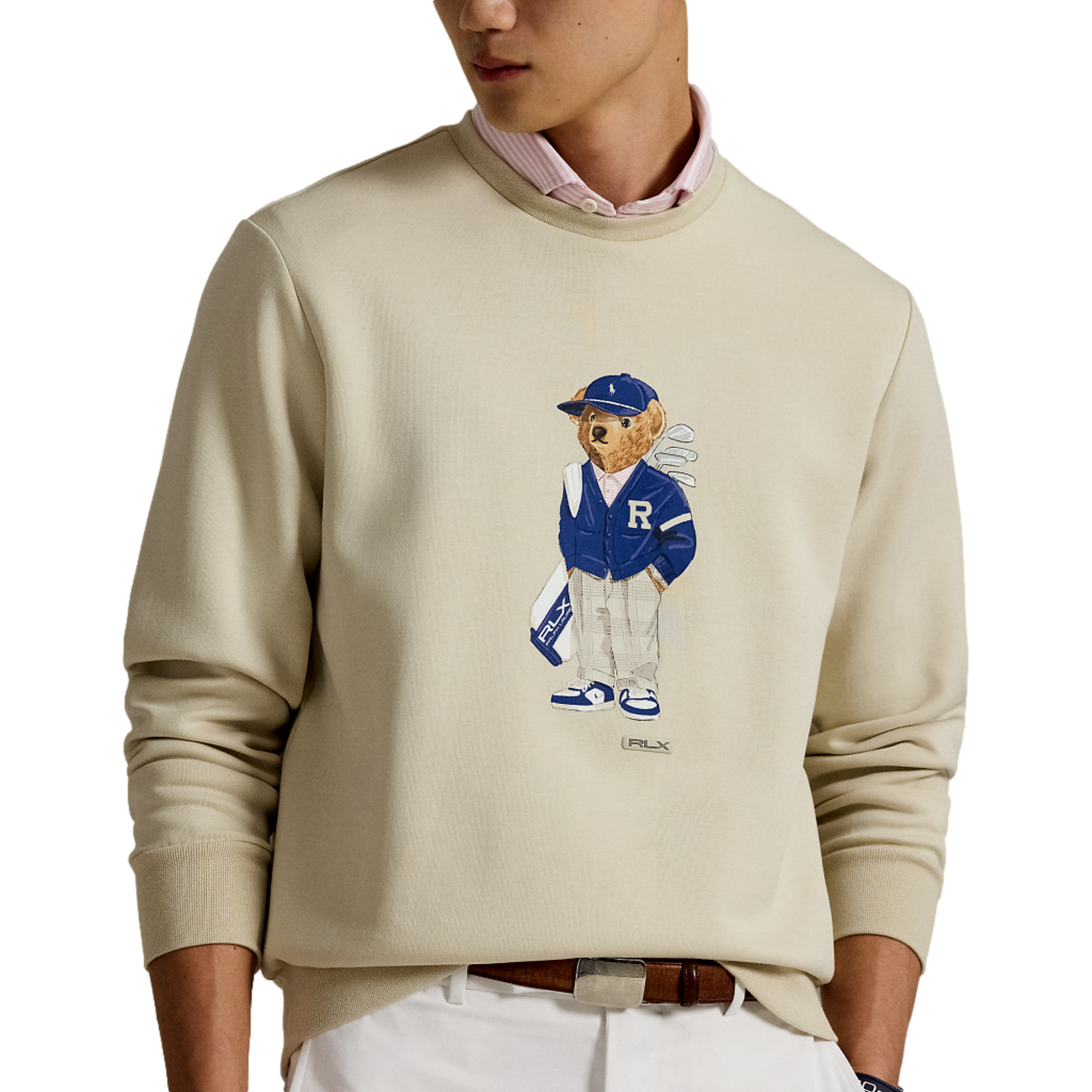 Novelty Bear Double Knit Men's Golf Sweater