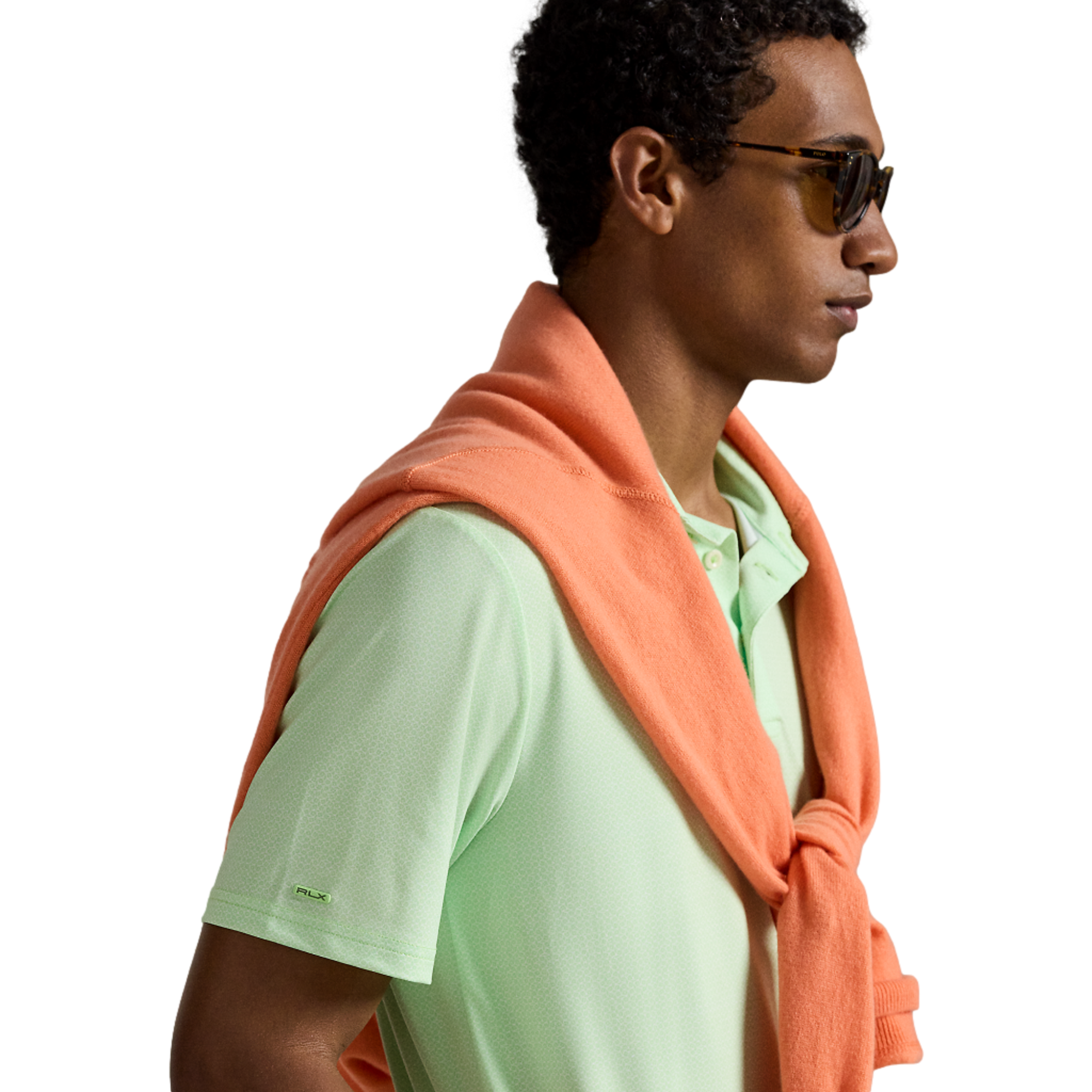 Airflow Men's Short Sleeve Printed Golf Polo Shirt