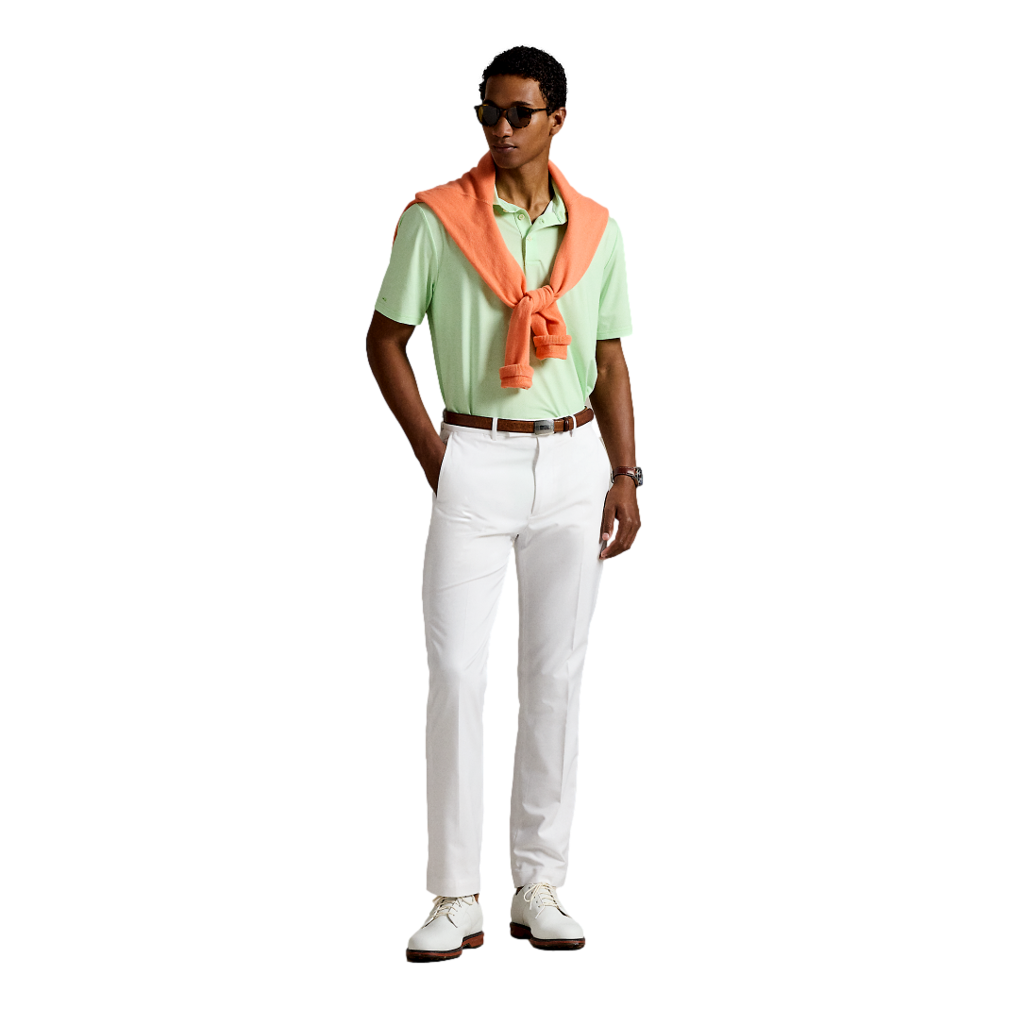 Airflow Men's Short Sleeve Printed Golf Polo Shirt