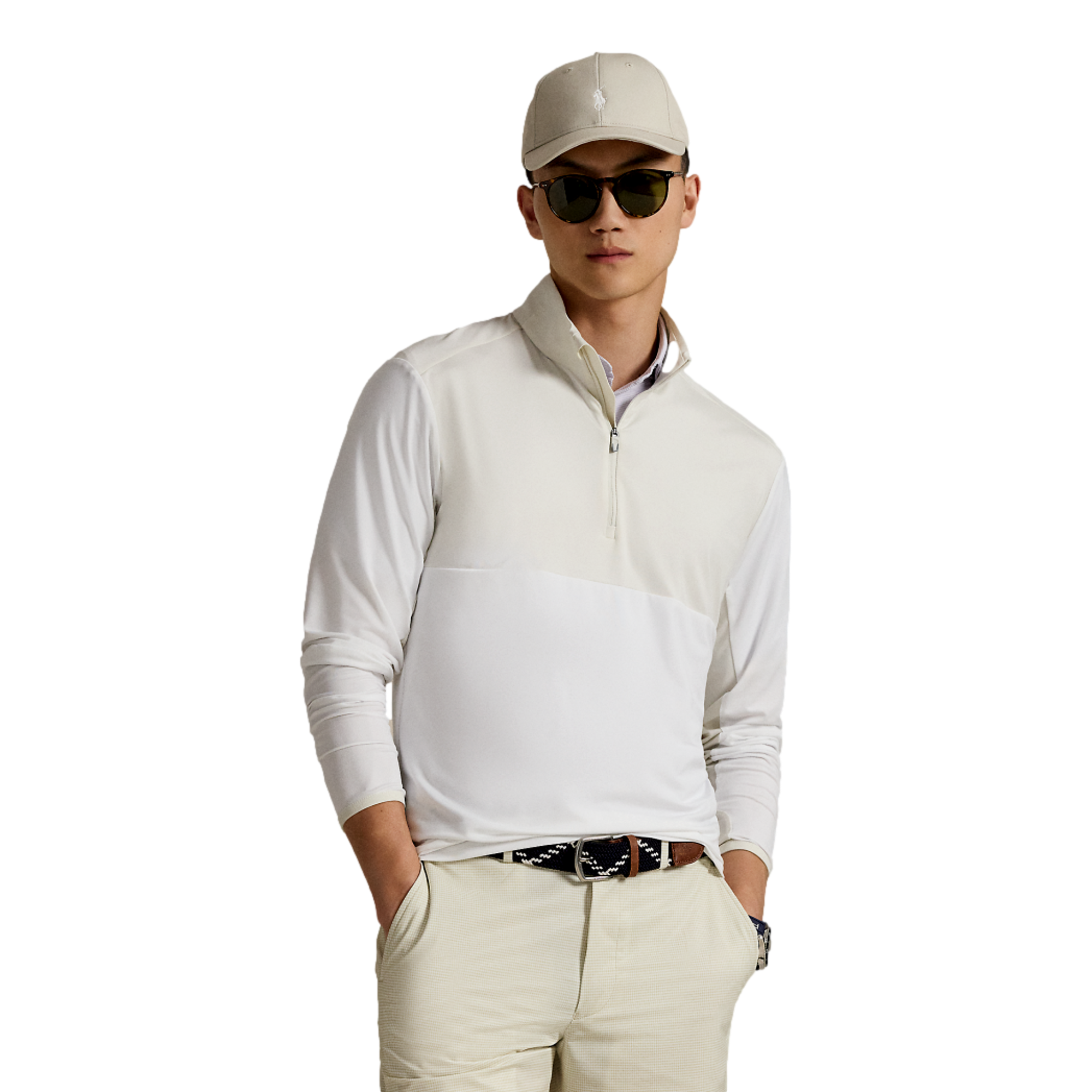Peached Airflow Men's Mockneck Golf Quarter Zip