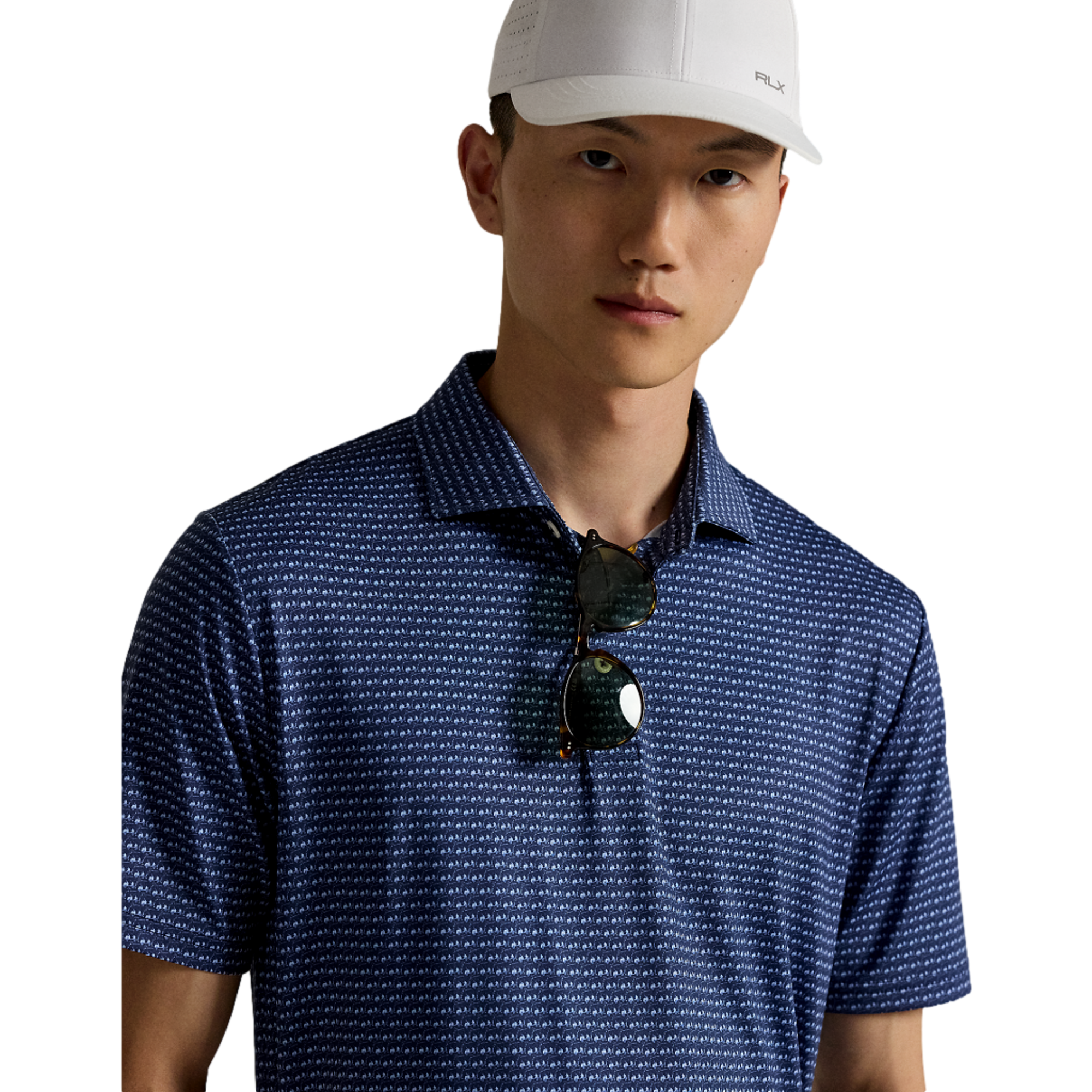 Airflow Printed Men's Short Sleeve Golf Polo Shirt