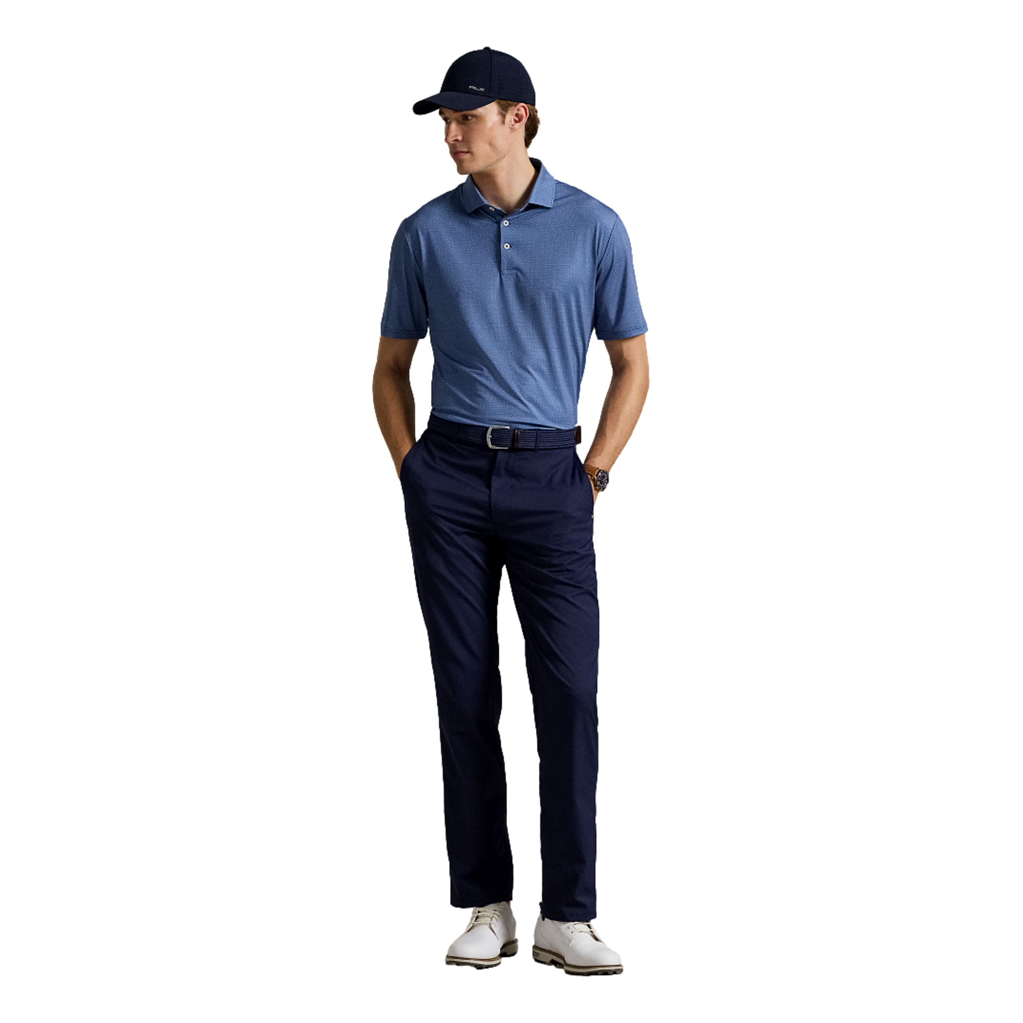 Airflow Printed Men's Short Sleeve Golf Polo Shirt