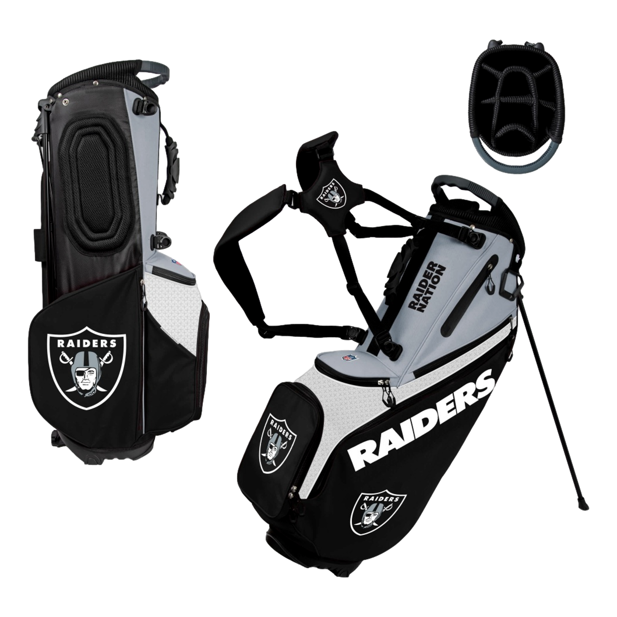 Las Vegas Raiders Back Nine Golf Stand Bag