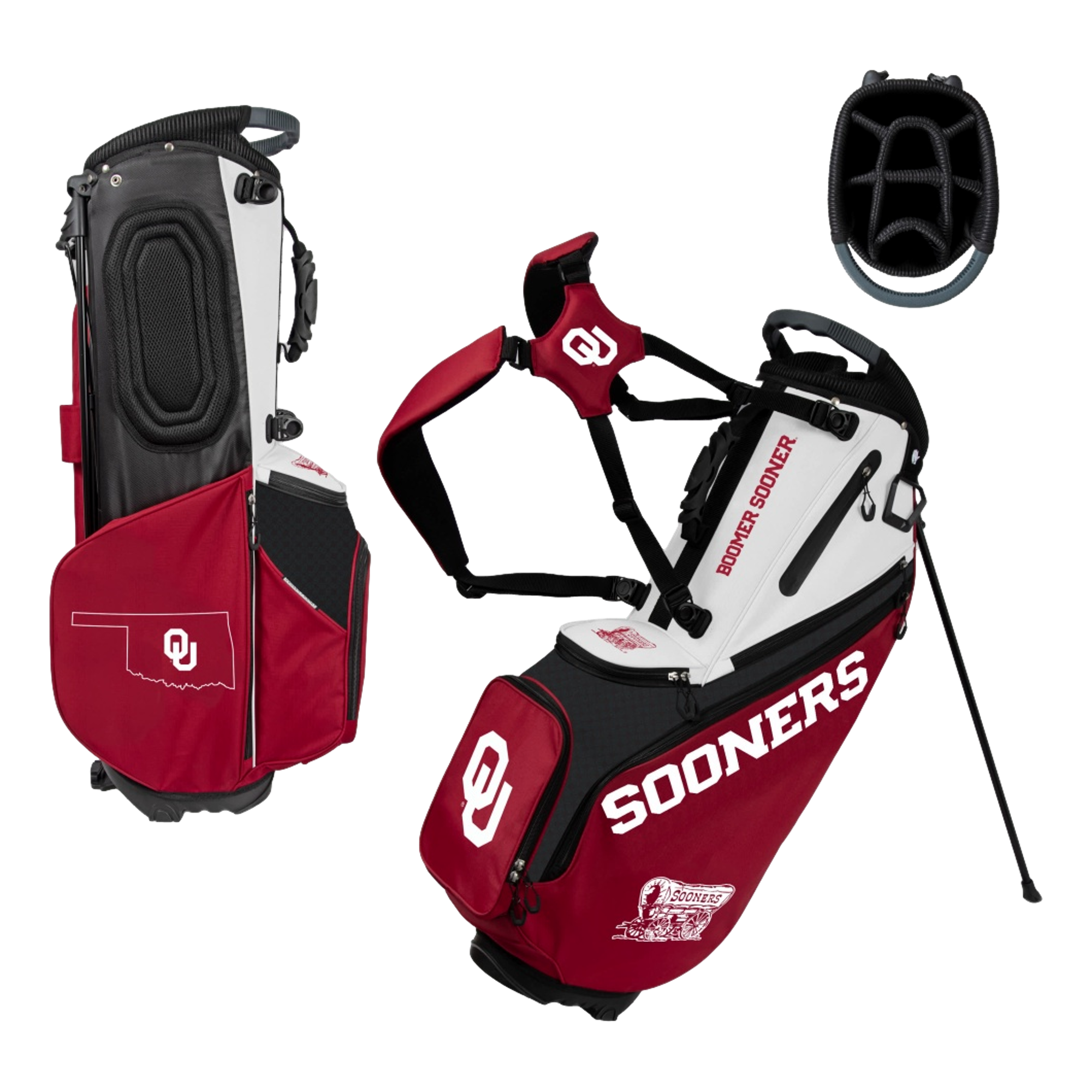 Oklahoma Sooners Back Nine Golf Stand Bag