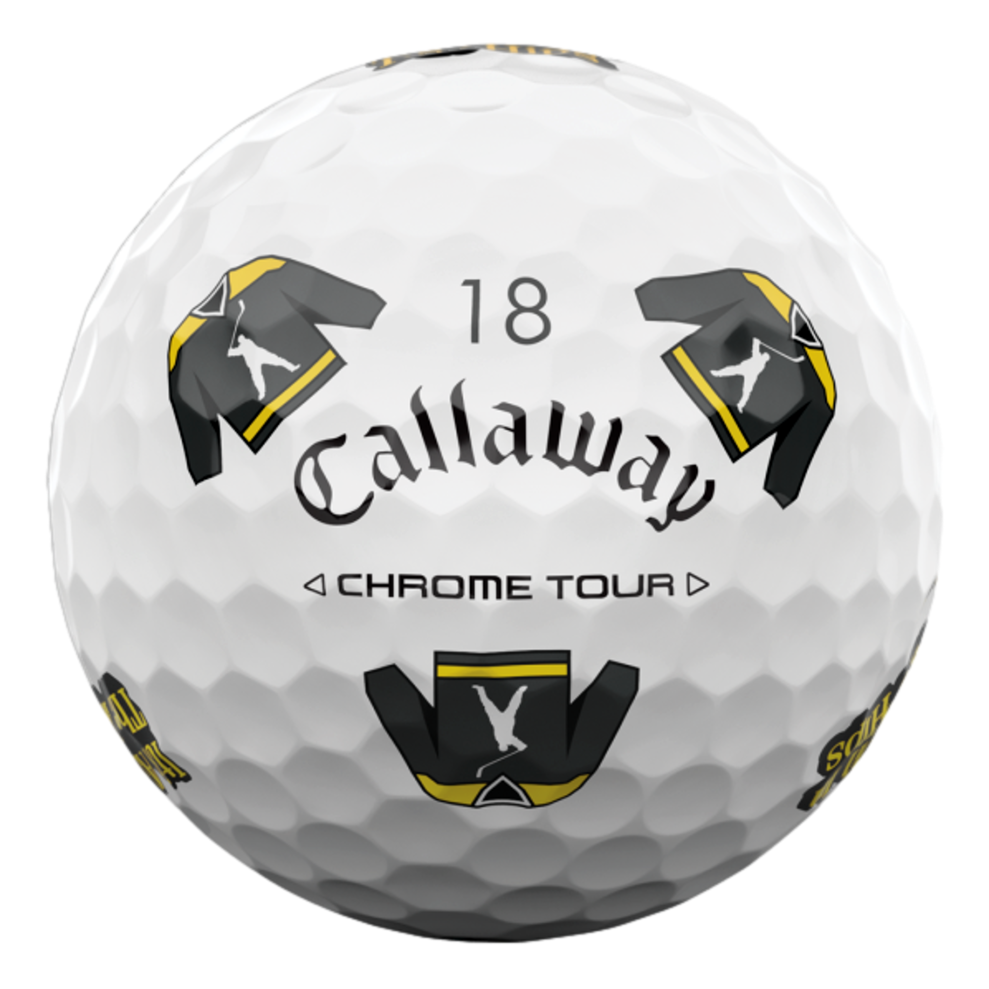 Chrome Tour Happy Gilmore 2 Hips Golf Balls