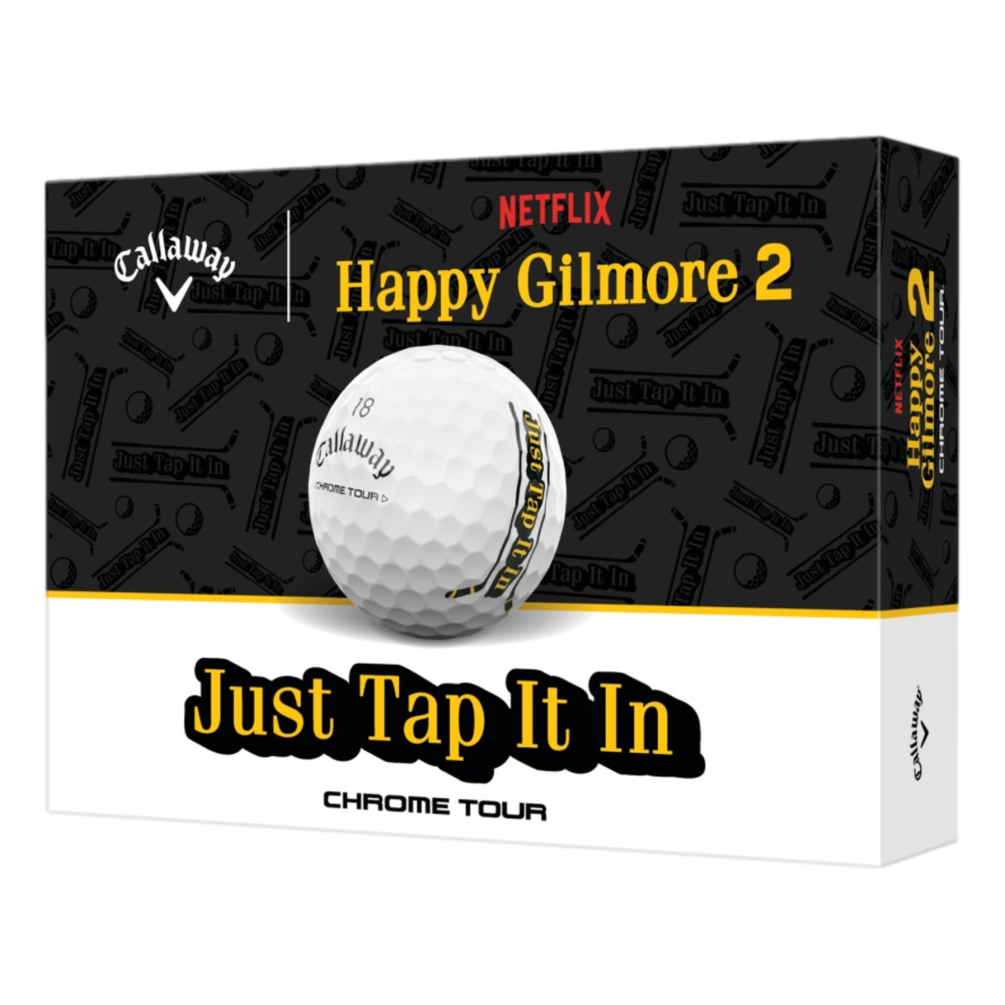 Chrome Tour Happy Gilmore 2 Tap In Golf Balls