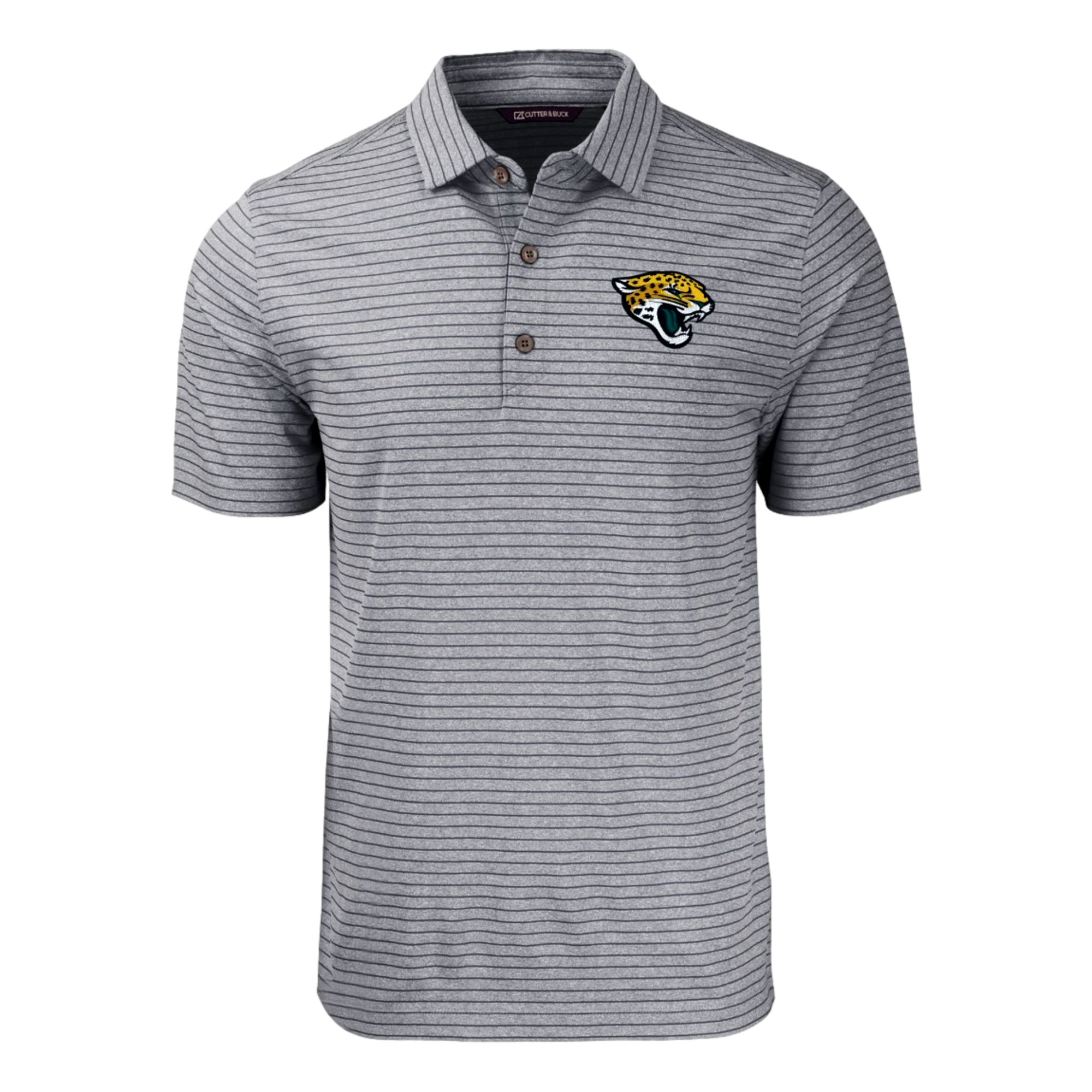 Jacksonville Jaguars Forge Eco Heather Stripe Recycled Men's Golf Polo Shirt