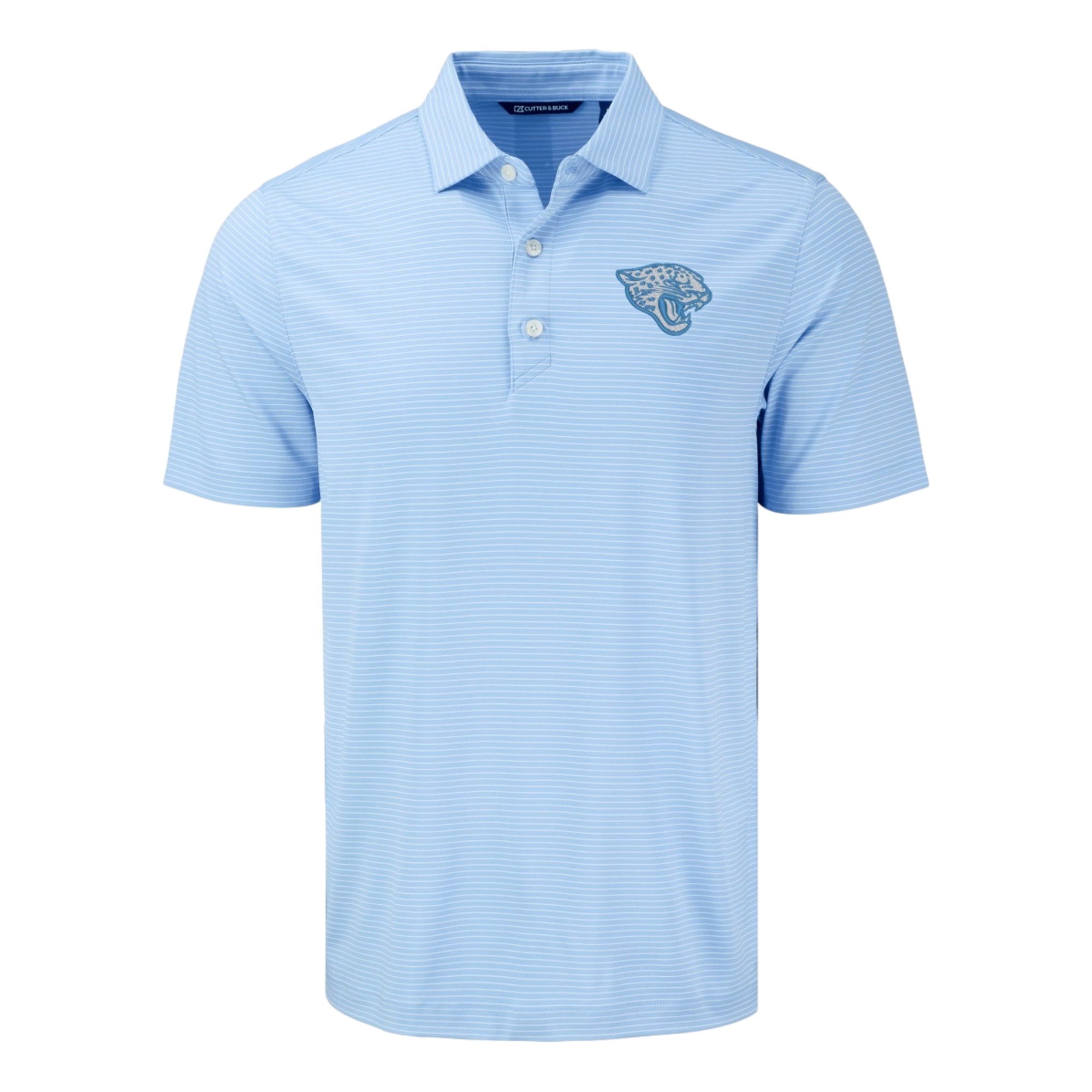 Jacksonville Jaguars Forge Eco Fine Line Stripe Recycled Men's Golf Polo Shirt