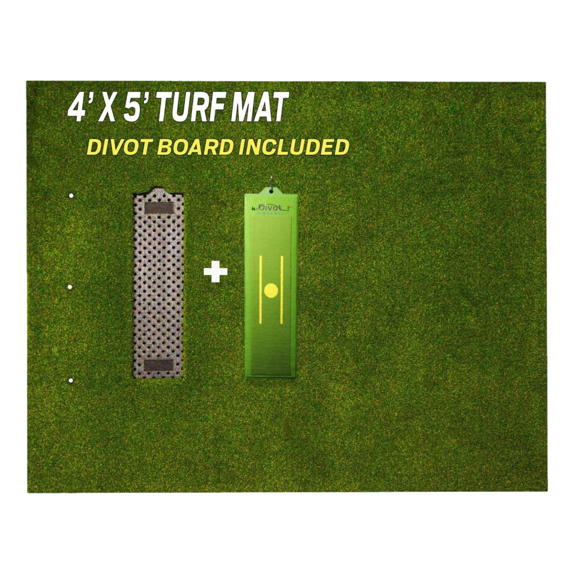 4' x 5' Premium Golf Turf Mat - Hitting Mat & Divot Board Bundle