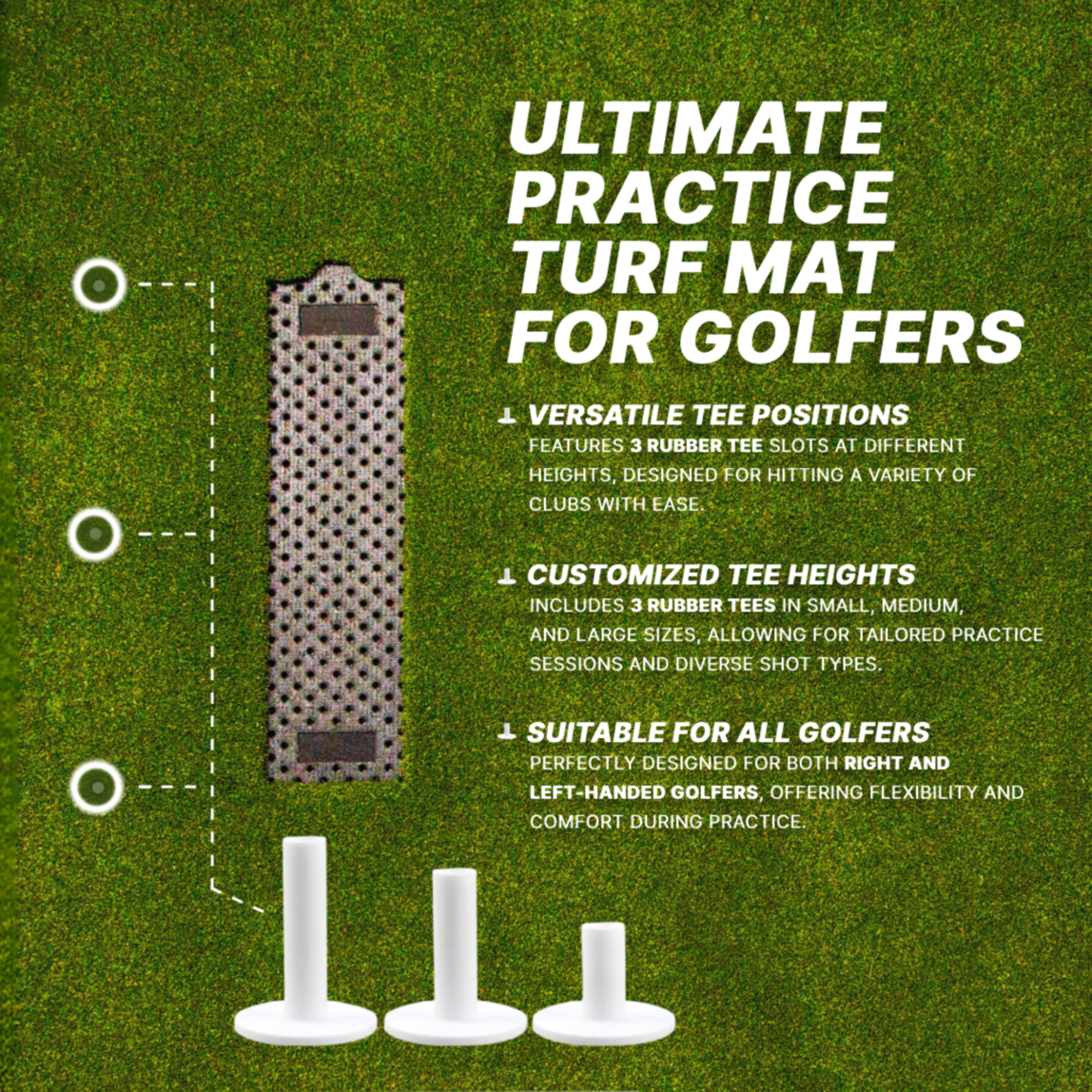 4' x 5' Premium Golf Turf Mat - Includes One Divot Board Replacement Mat