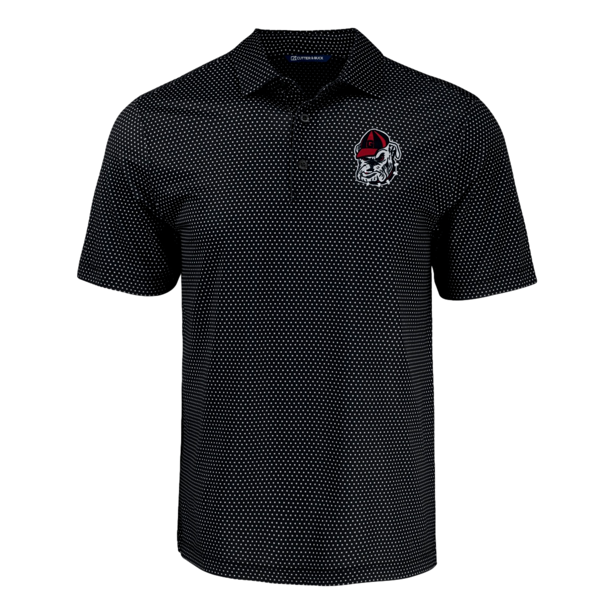 University of Georgia Pike Eco Shadow Check Print Recycled Men's Golf Polo Shirt