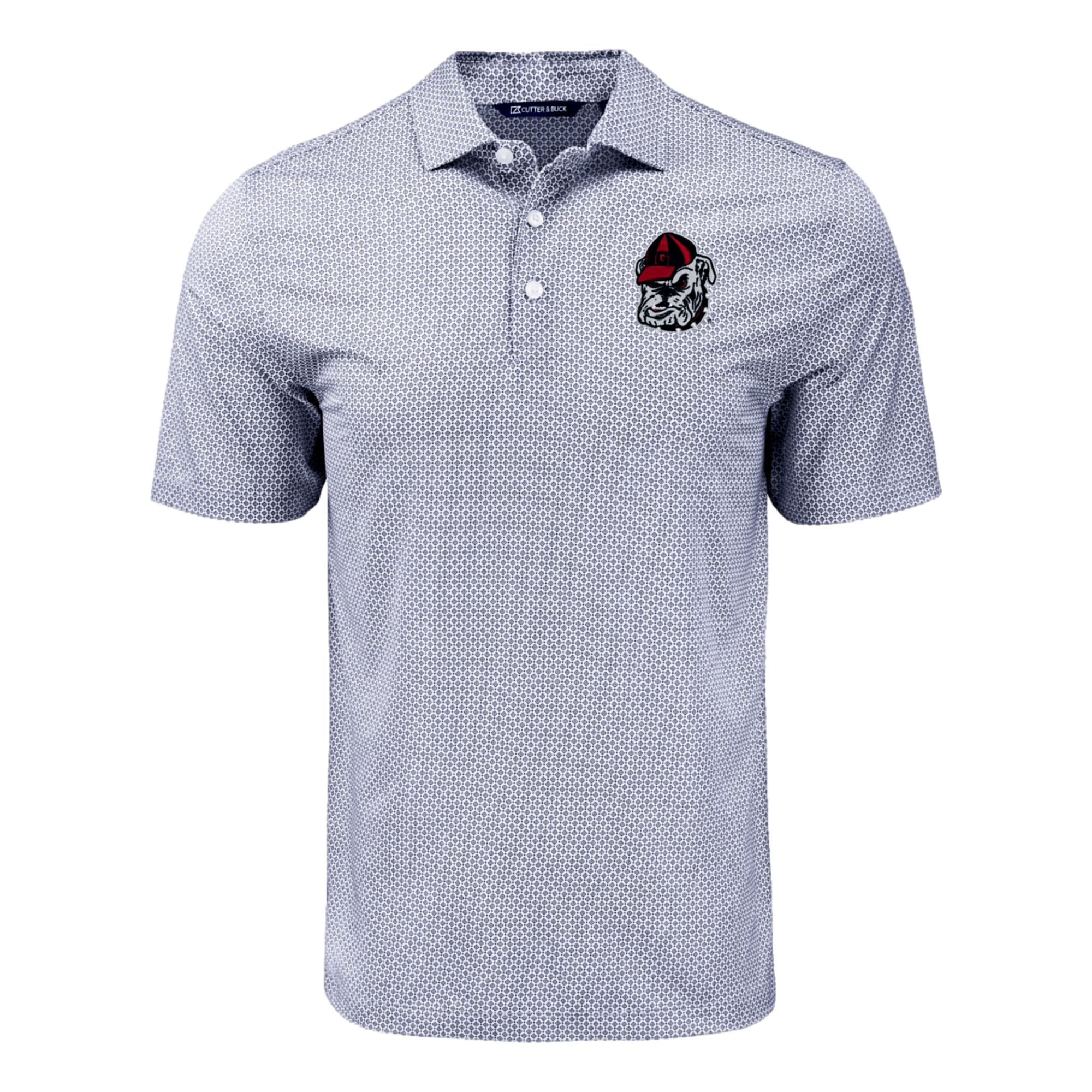 University of Georgia Pike Eco Diamond Dot Print Recycled Men's Golf Polo Shirt