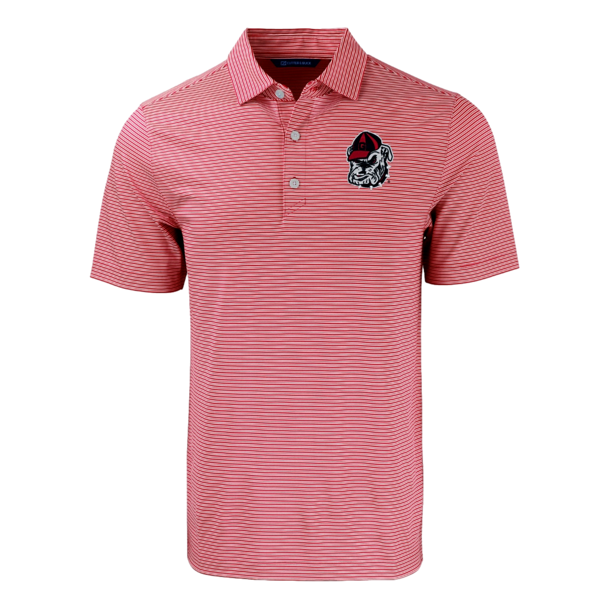University of Georgia Forge Eco Double Stripe Recycled Men's Golf Polo Shirt