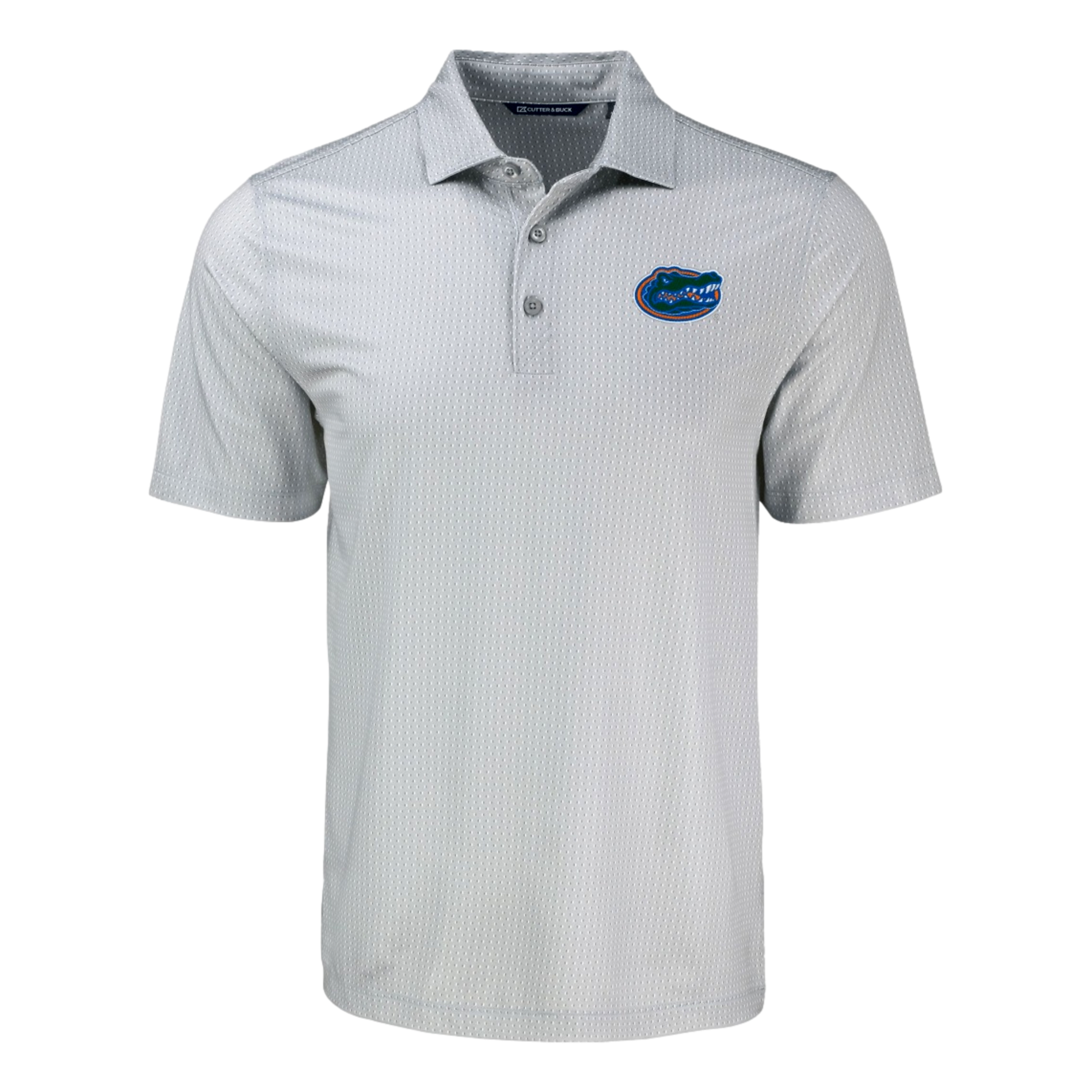 University of Florida Pike Eco Shadow Check Print Recycled Men's Golf Polo Shirt