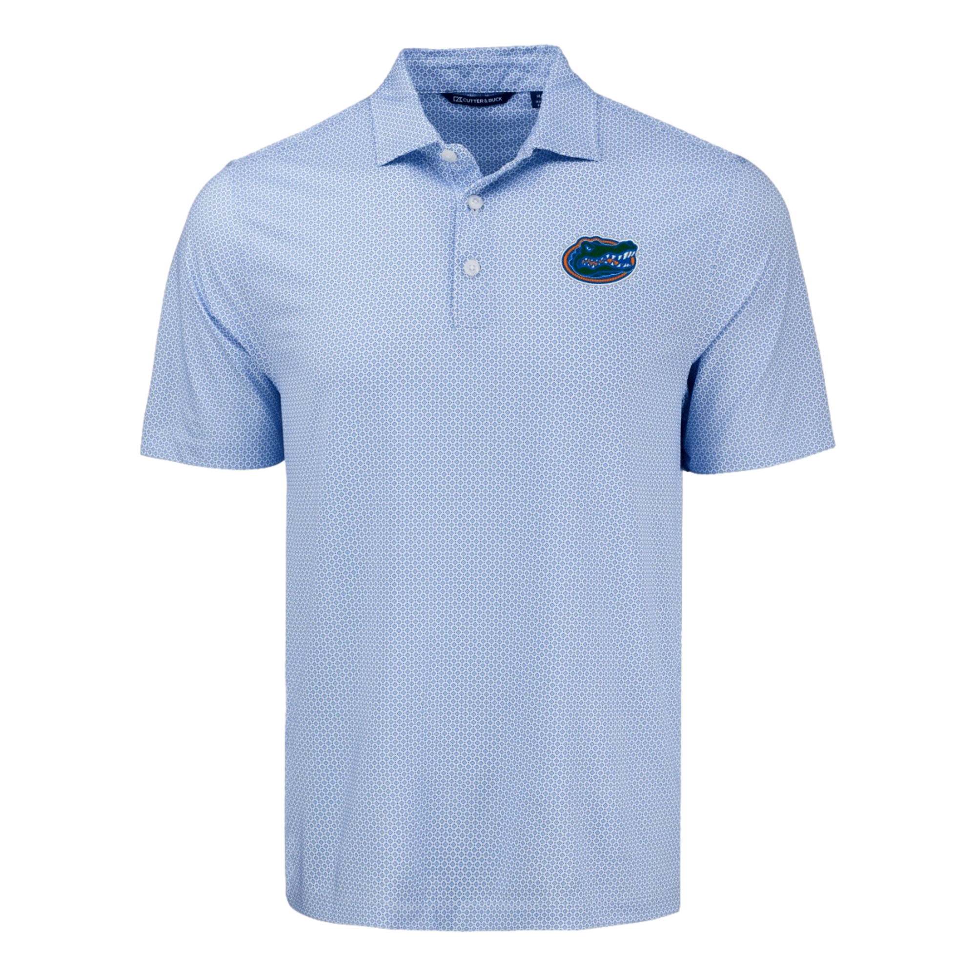 University of Florida Pike Eco Diamond Dot Print Recycled Men's Golf Polo Shirt