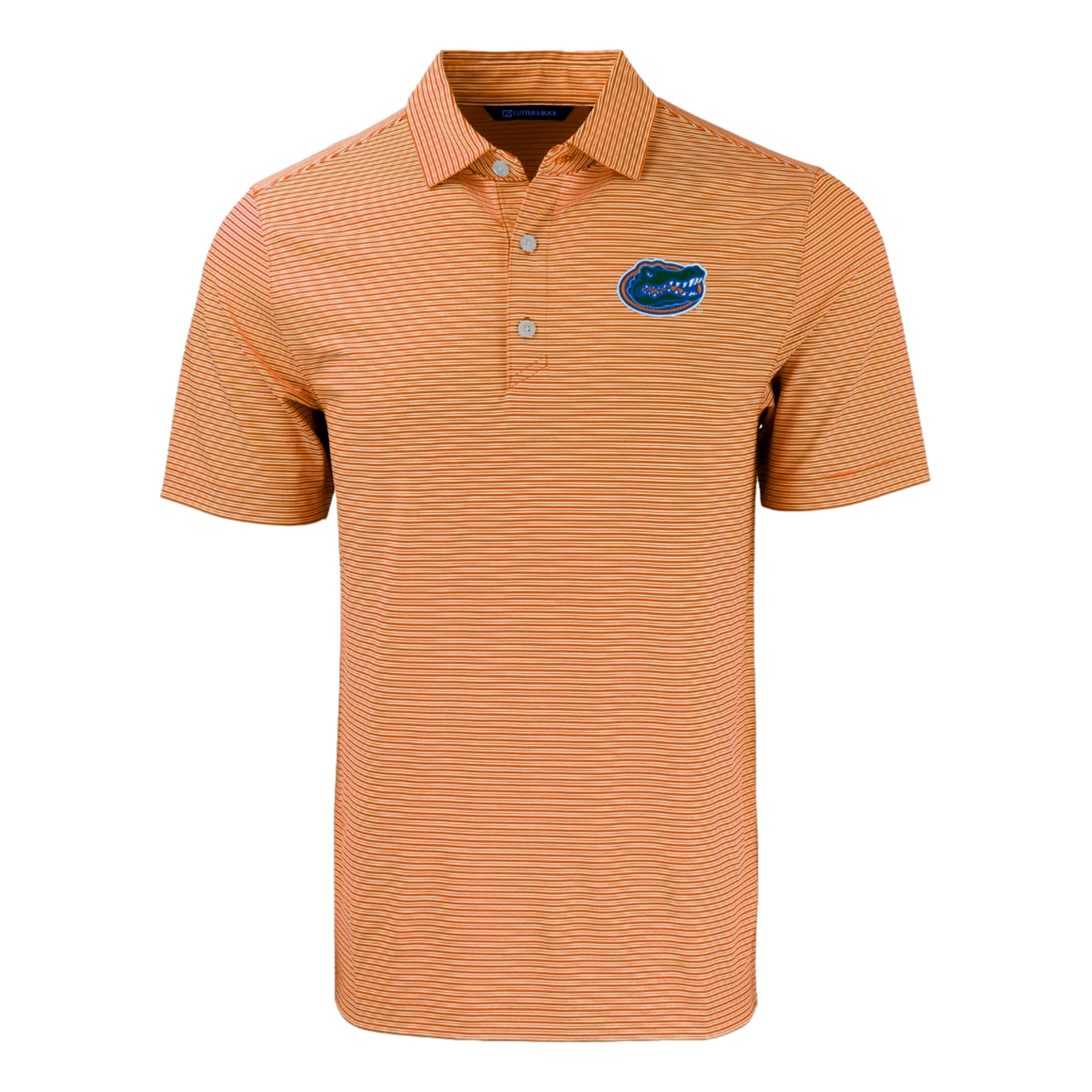 University of Florida Forge Eco Double Stripe Recycled Men's Golf Polo Shirt