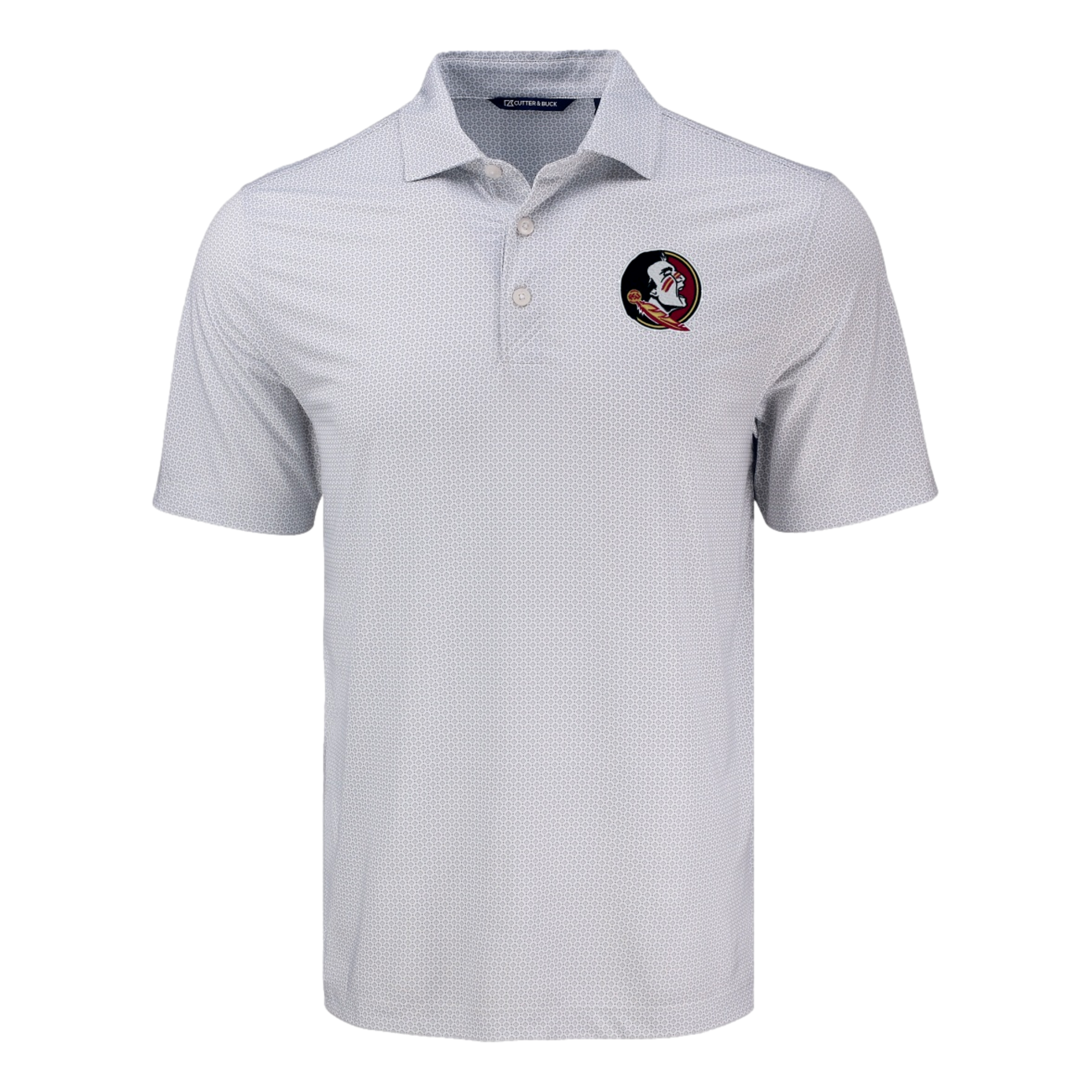 Cutter & Buck Florida State University Pike Eco Diamond Dot Print Recycled Men's Short Sleeve Golf Polo Shirt