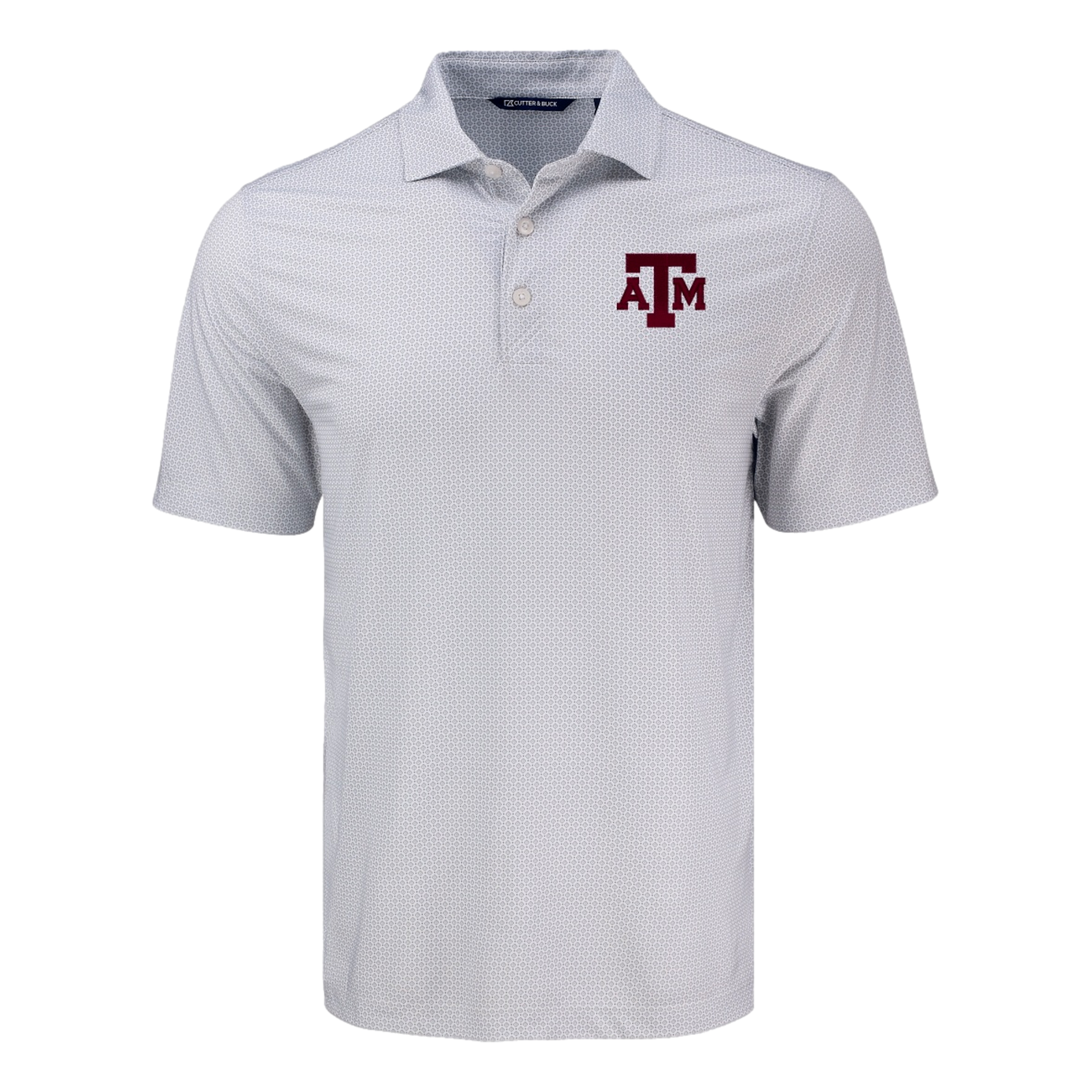 Texas A&M University Pike Eco Diamond Dot Print Recycled Men's Golf Polo Shirt