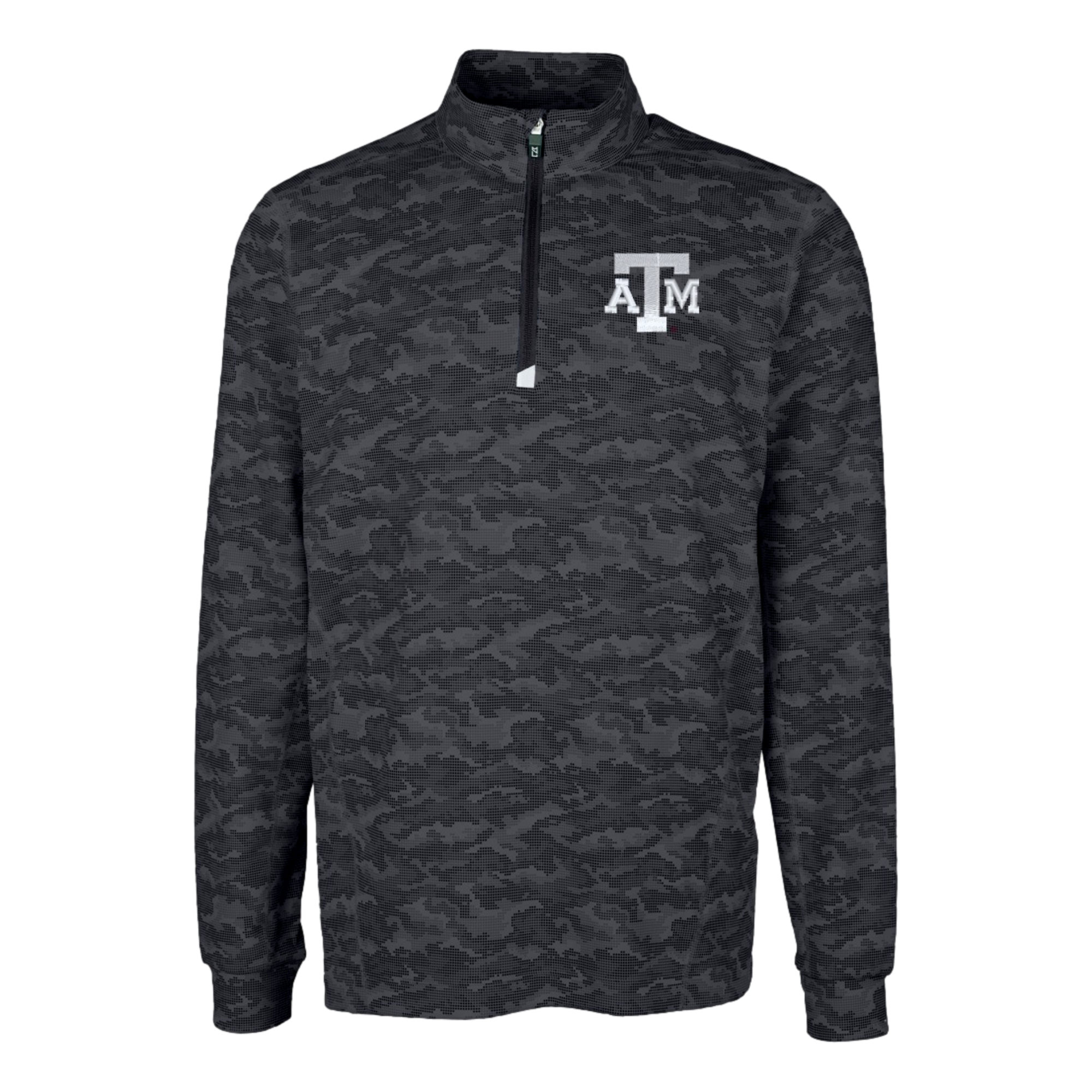 Texas A&M University Traverse Stretch Eco Camo Print Men's Golf Quarter Zip