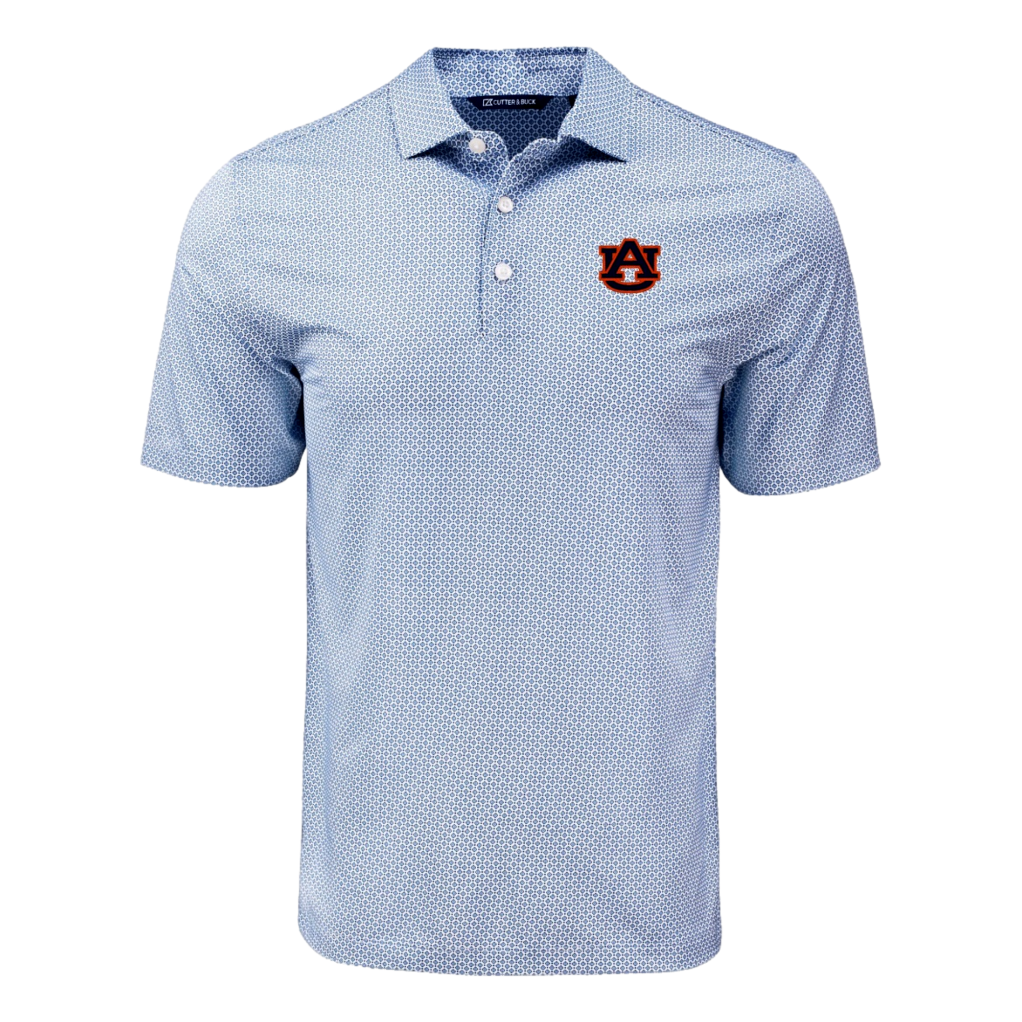 Auburn University Pike Eco Diamond Dot Print Recycled Men's Golf Polo Shirt