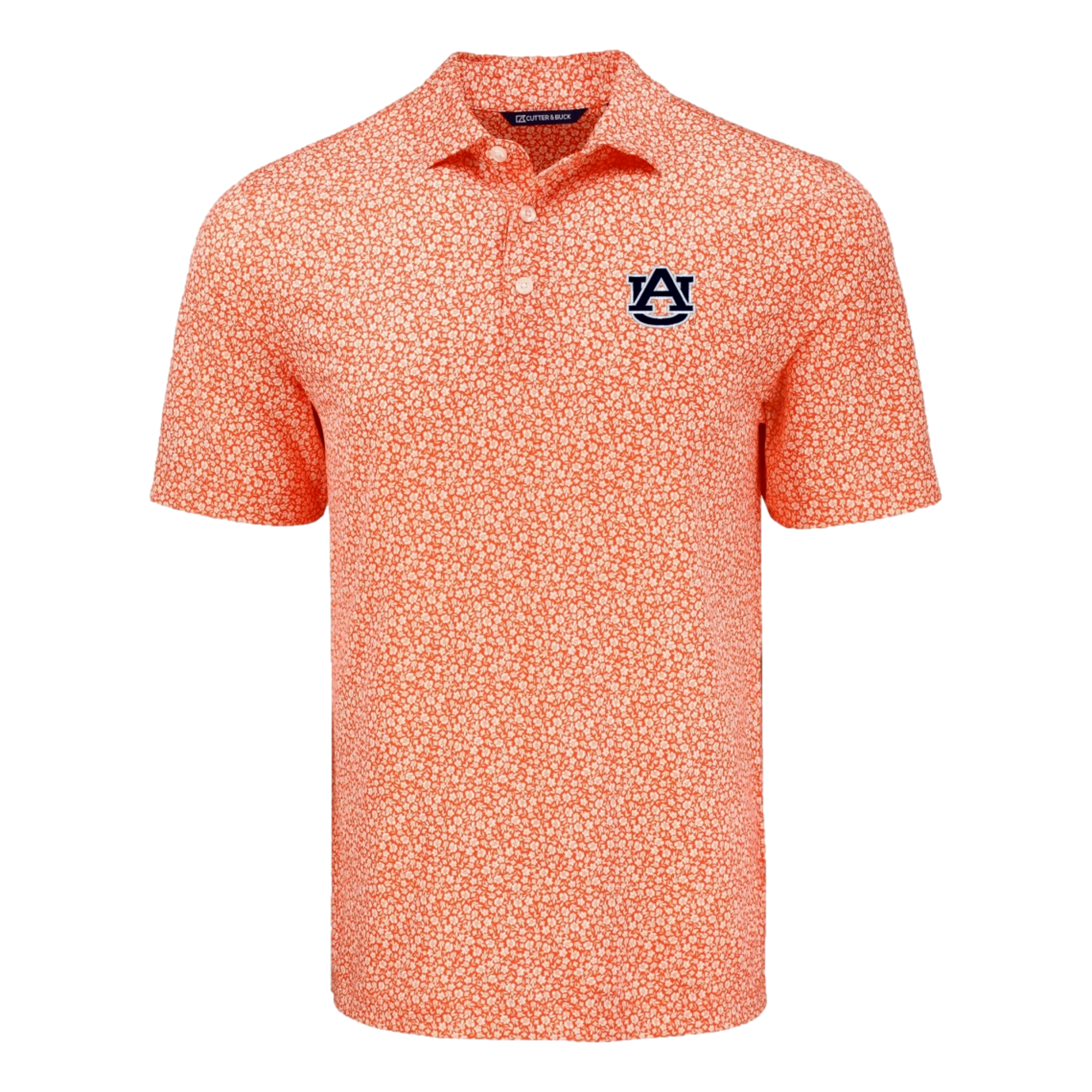 Auburn University Pike Eco Flora Print Recycled Men's Golf Polo Shirt