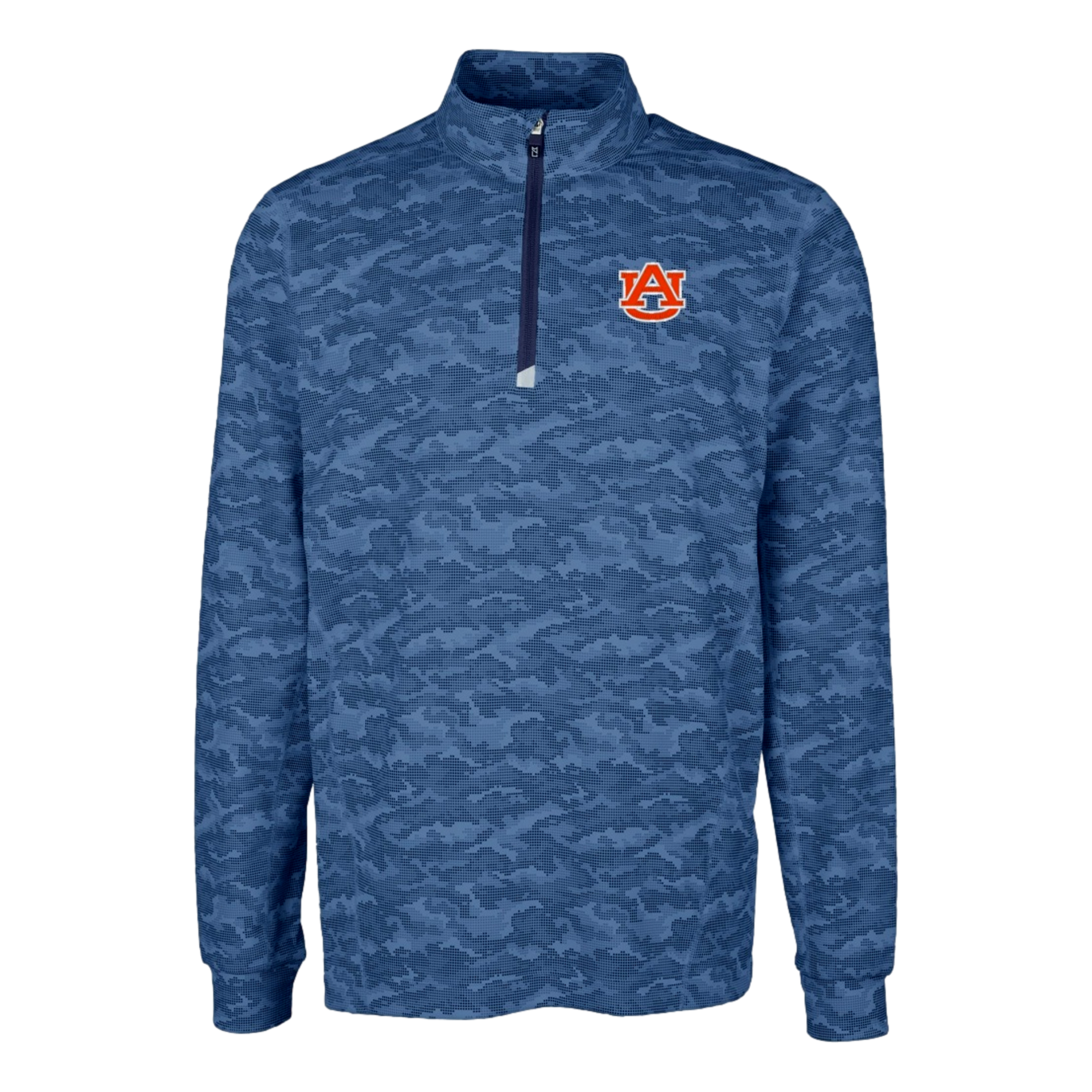 Auburn University Traverse Stretch Eco Camo Print Men's Golf Quarter Zip