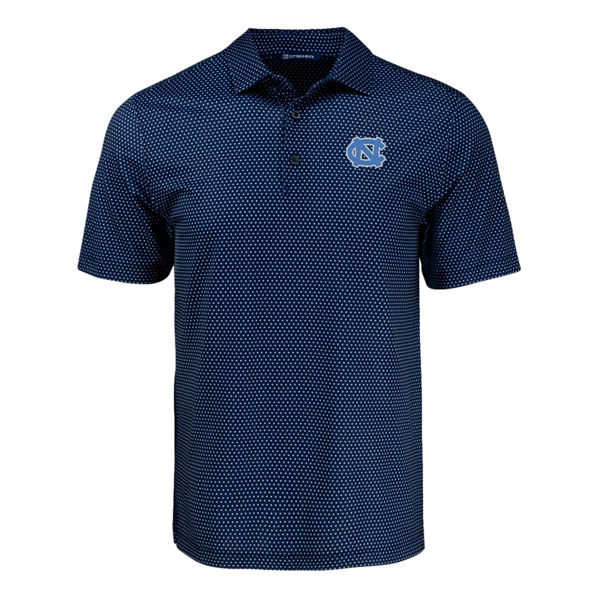 University of North Carolina Pike Eco Shadow Check Print Recycled Men's Golf Polo Shirt