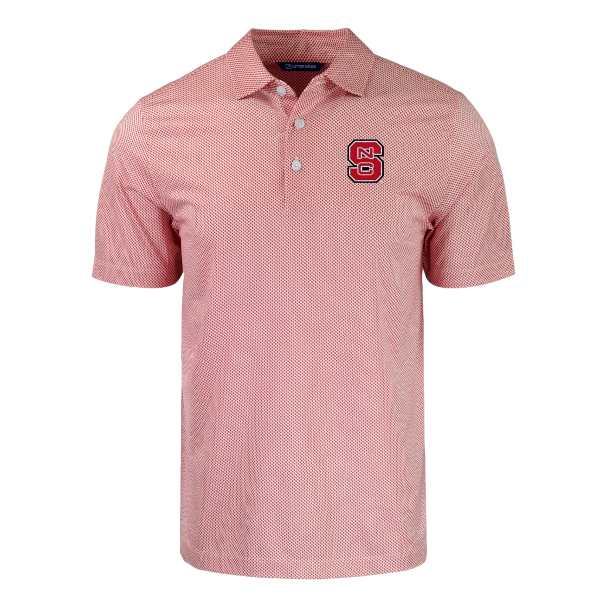 North Carolina State University Pike Eco Symmetry Print Recycled Men's Polo Shirt