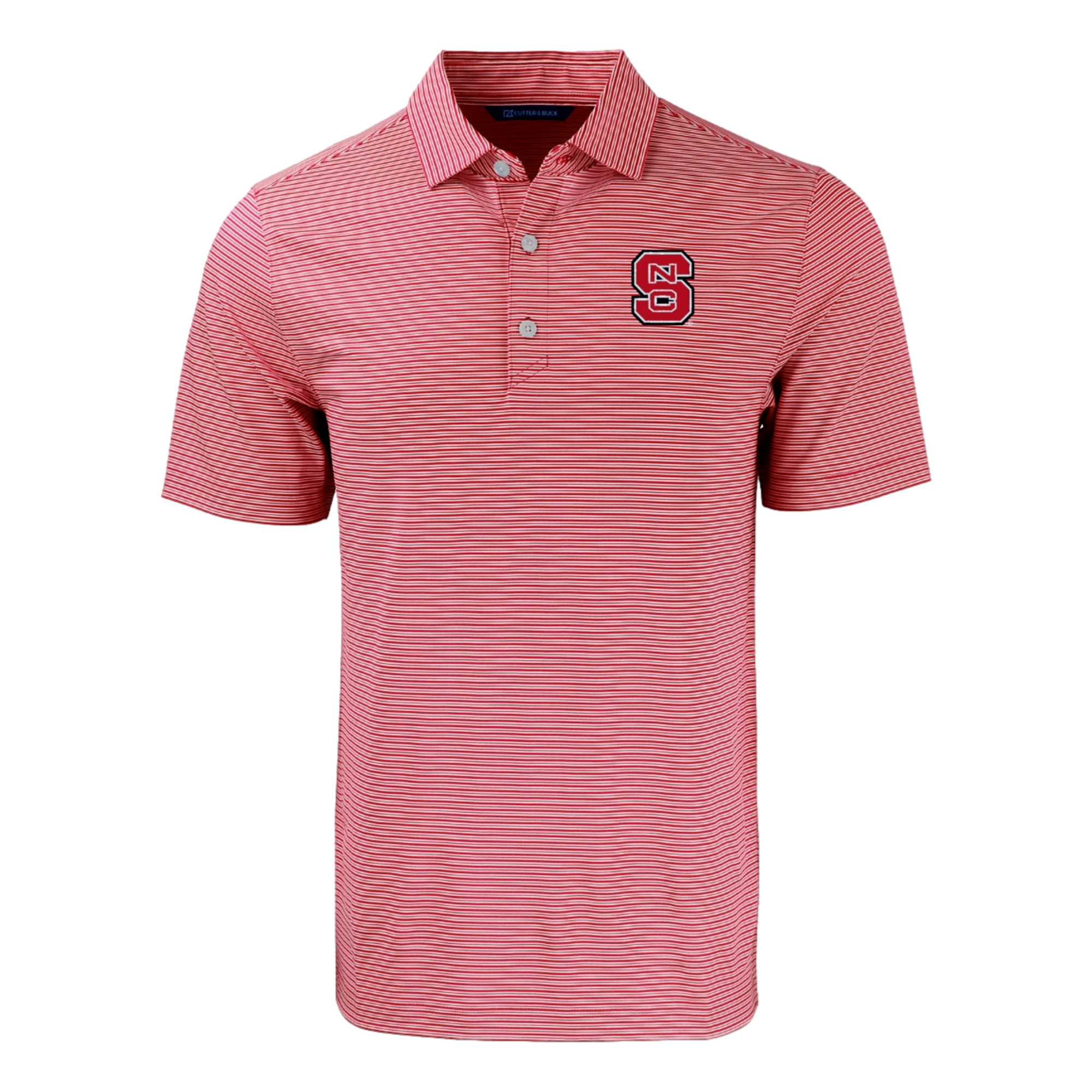 North Carolina State University Forge Eco Double Stripe Recycled Men's Golf Polo Shirt