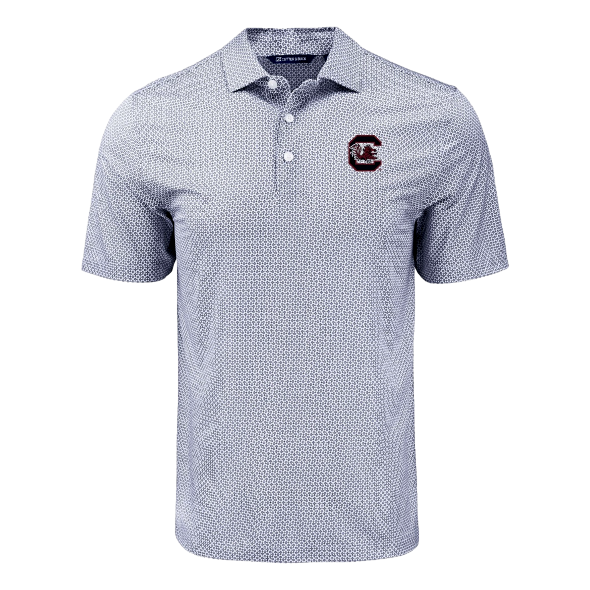 Cutter & Buck University of South Carolina Pike Eco Diamond Dot Print Recycled Men's Short Sleeve Golf Polo Shirt