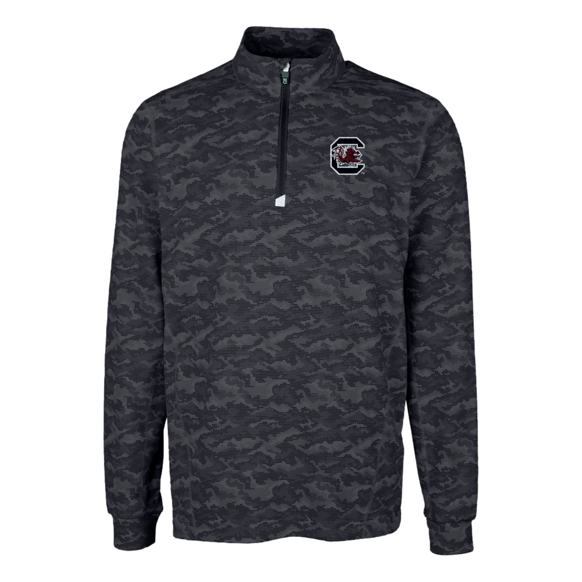 University of South Carolina Traverse Stretch Eco Camo Print Men's Golf Quarter Zip